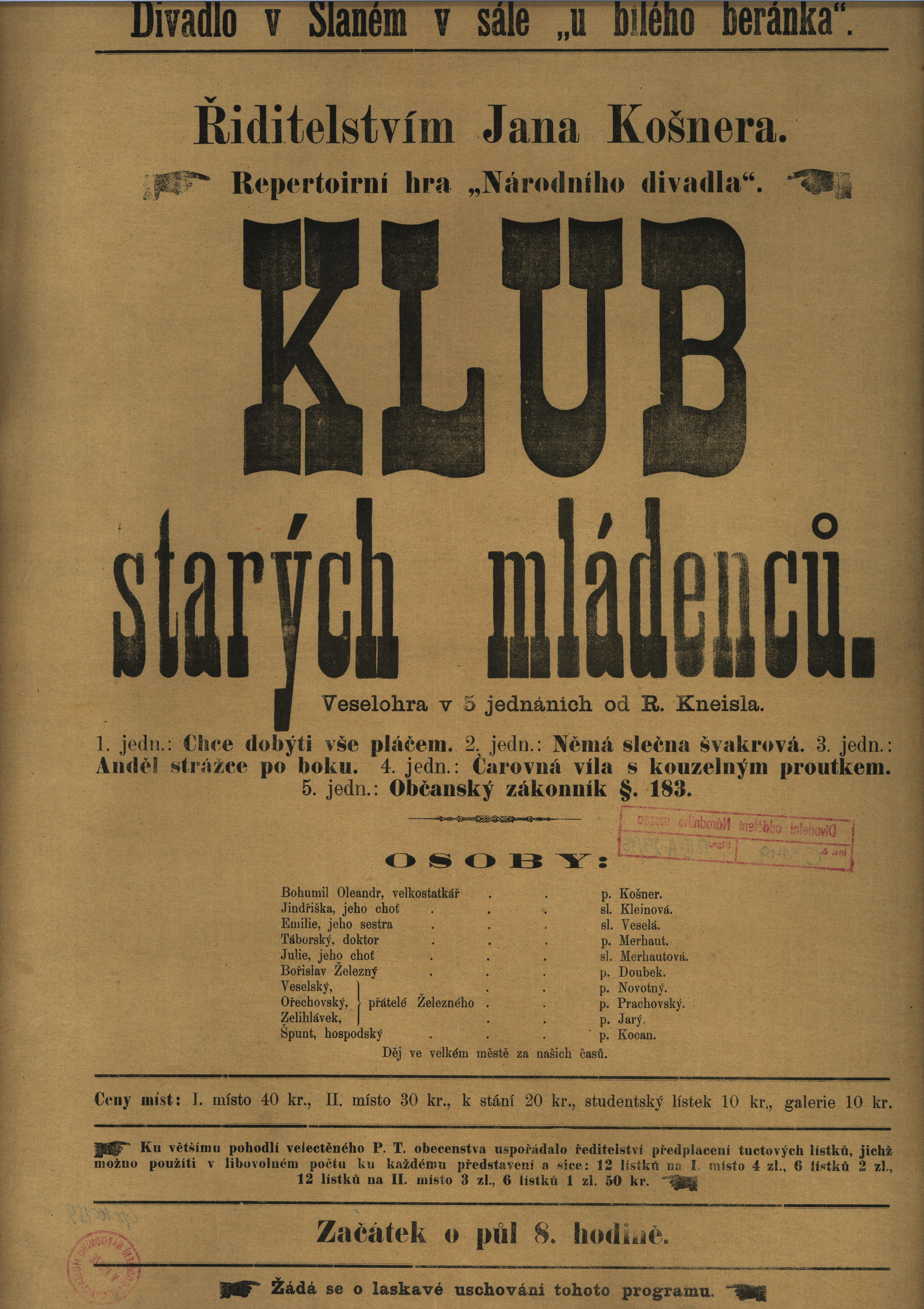 Náhledový obrázek Klub starých mládenců, Se stupně k stupni aneb Život ve snách - 1