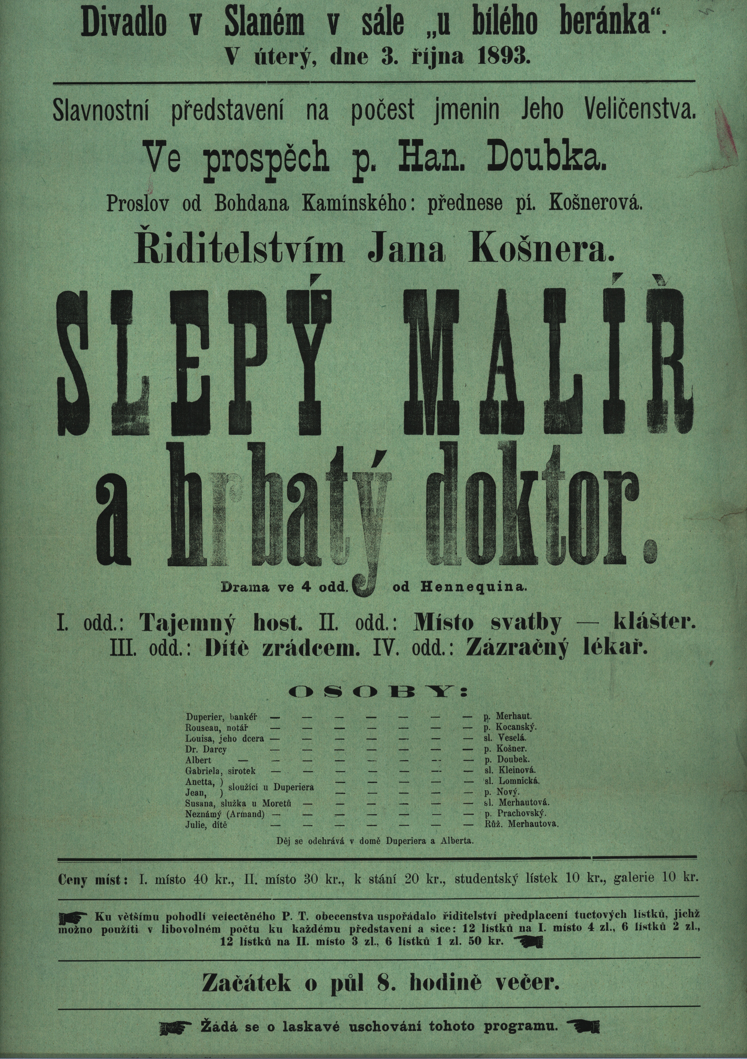Náhledový obrázek Na Waldsteinské šachtě, Slepý malíř a hrbatý doktor - 2