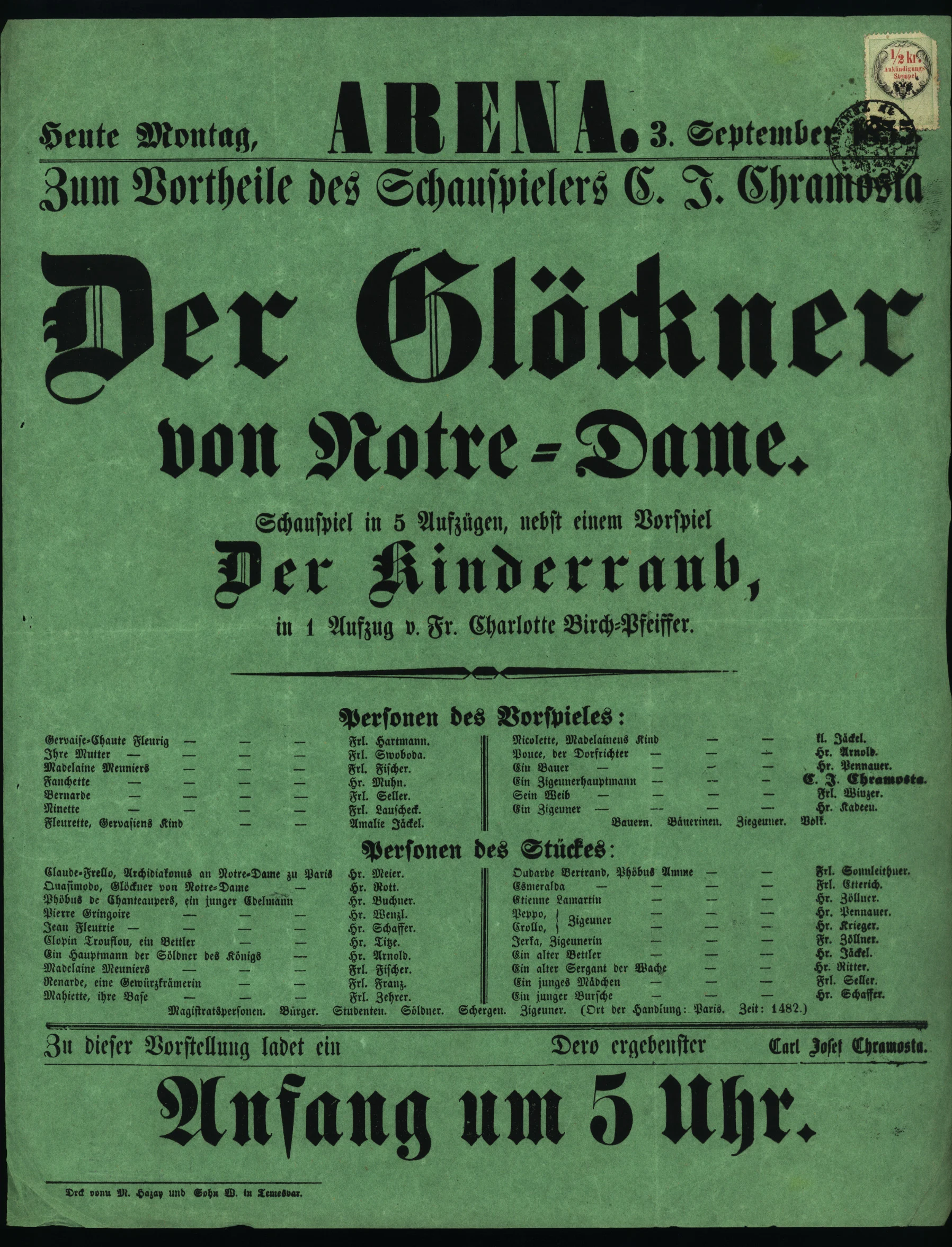 Náhledový obrázek předmětu Der Glöckner von Notre-Dame