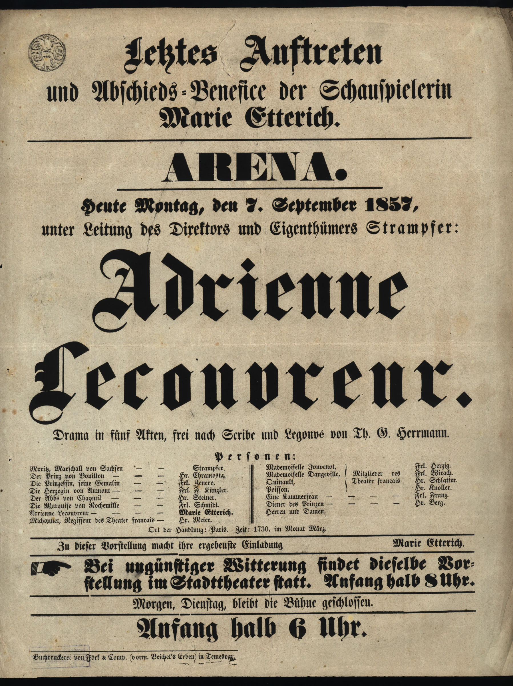 Náhledový obrázek předmětu Adrienne Lecouvreur