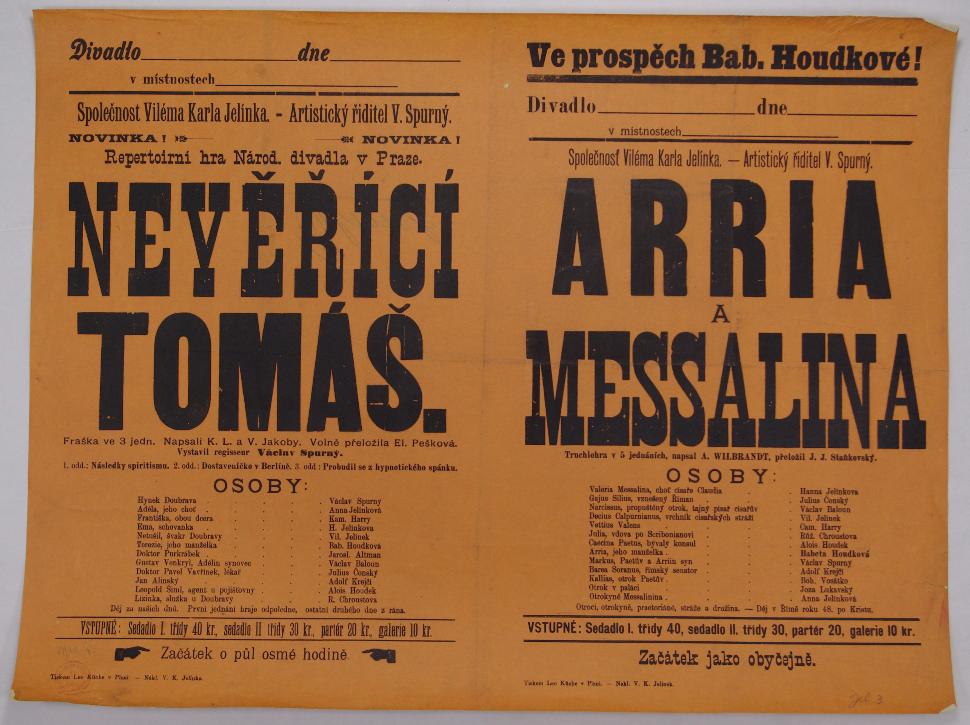 Náhledový obrázek Nevěřící Tomáš, Arria a Messalina - 1