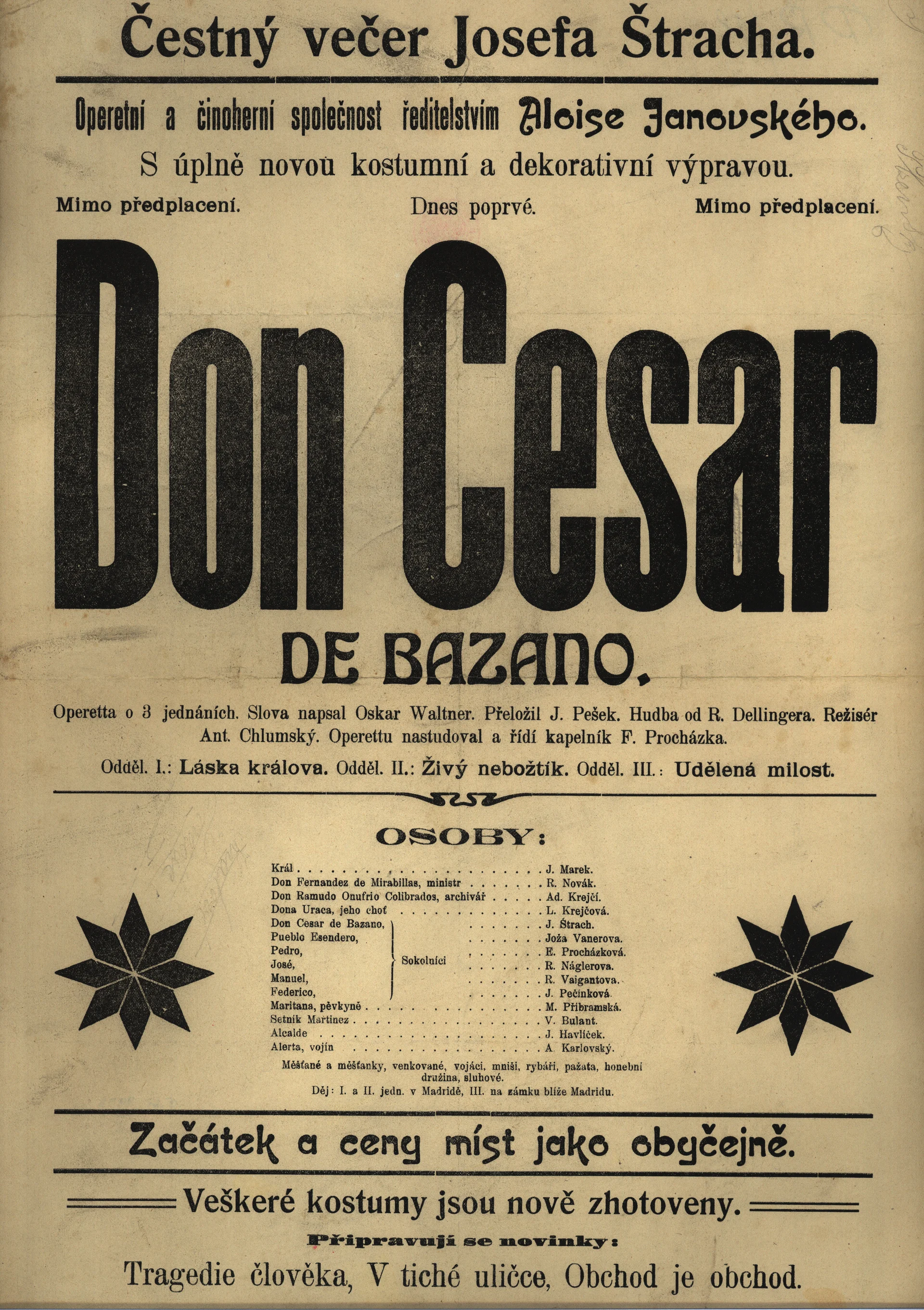 Náhledový obrázek předmětu Don Cesar de Bazano