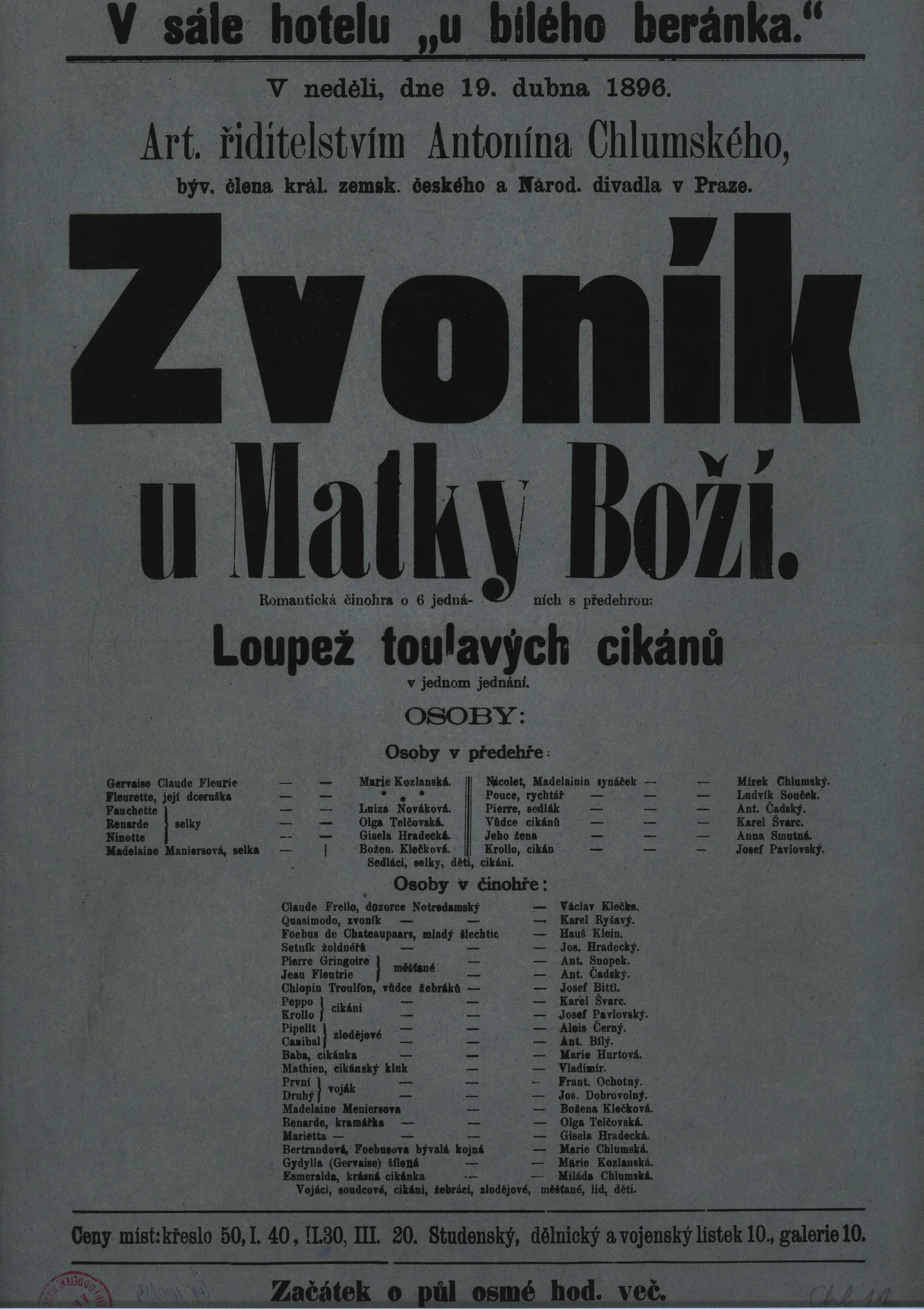 Náhledový obrázek předmětu Zvoník u Matky Boží