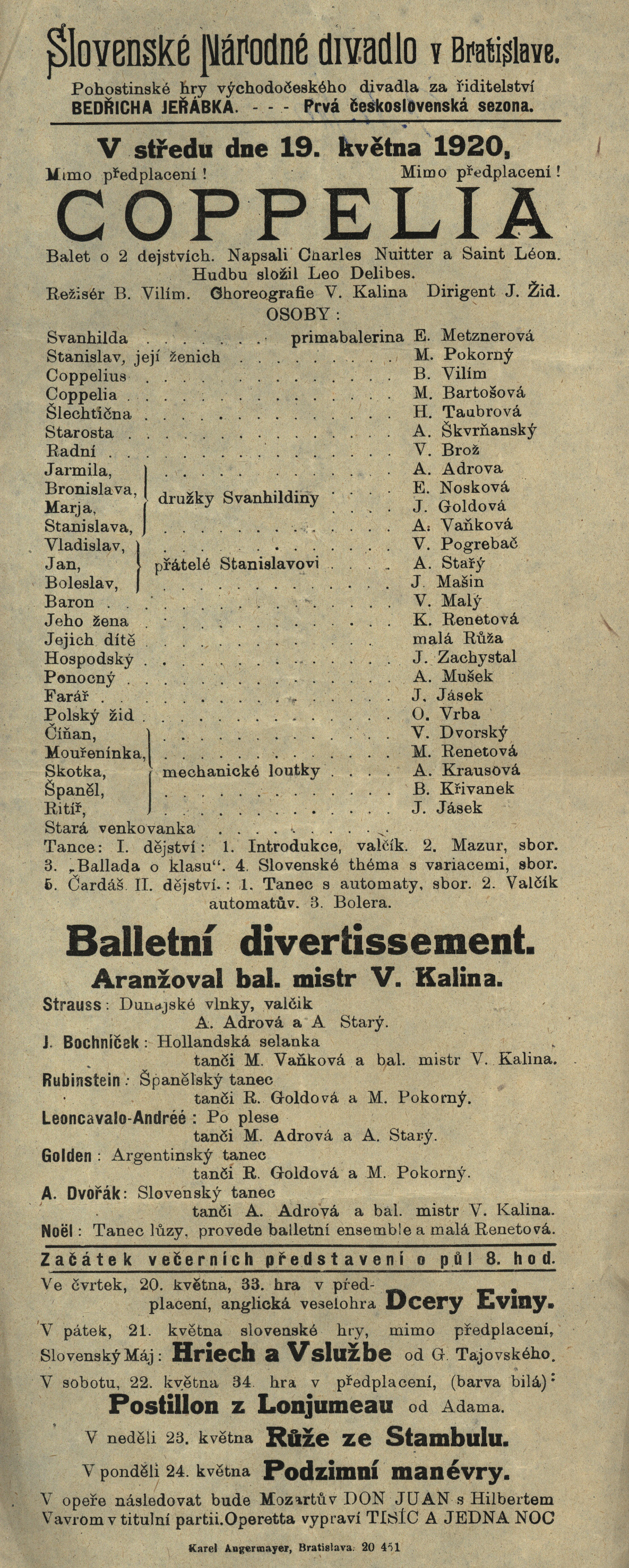 Náhledový obrázek Coppelia - balet - 1