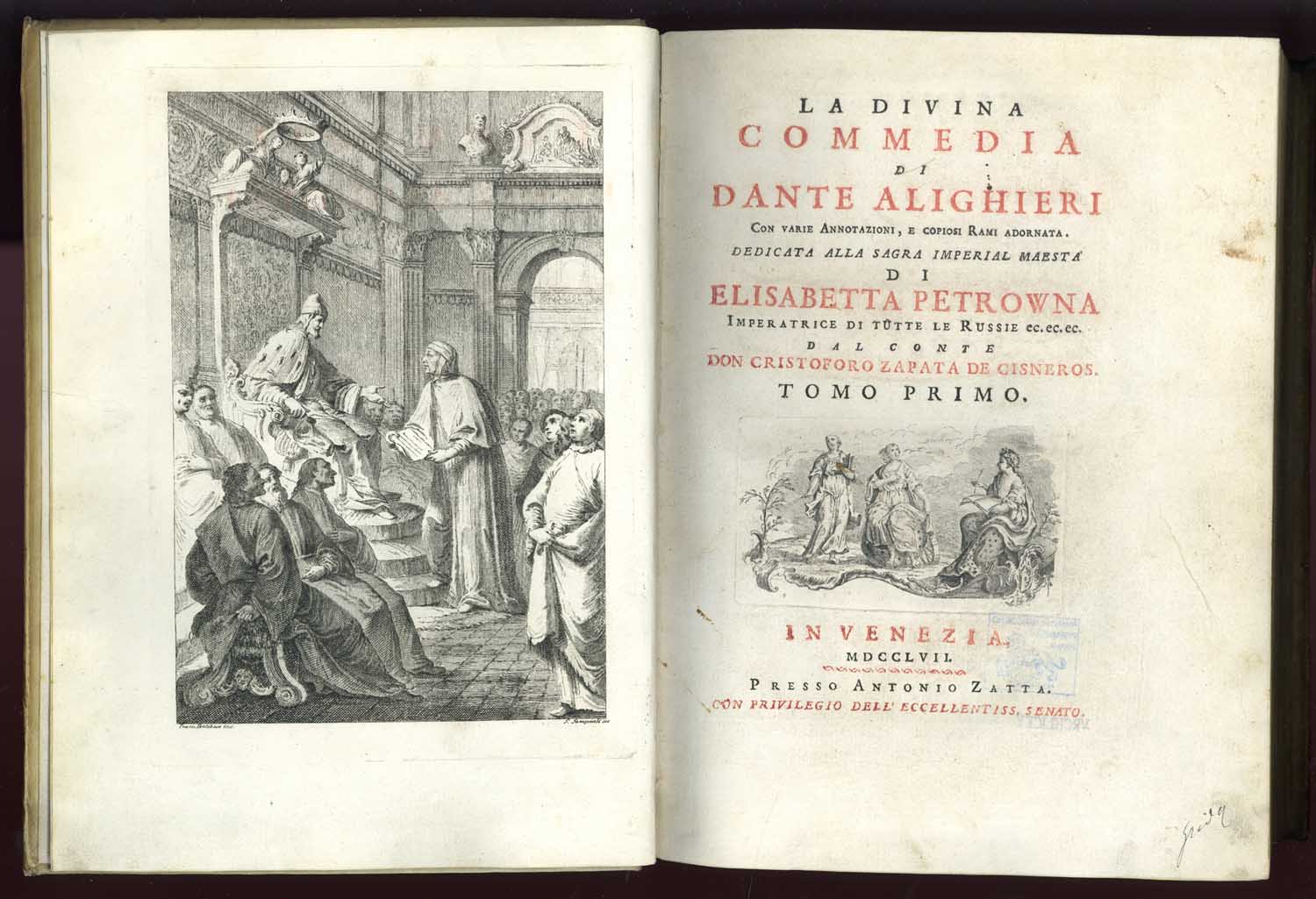 Náhledový obrázek La Divina Commedia di Dante Alighieri con varie Annotazioni e copiosi Rami adornata - 8