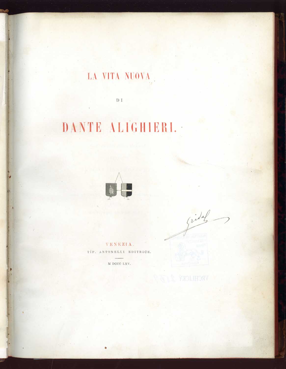 Náhledový obrázek La vita nuova di Dante Alighieri - 1