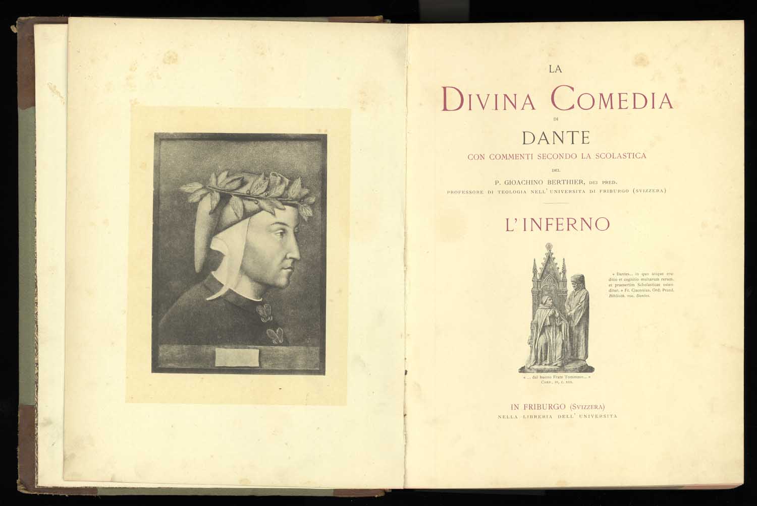 Náhledový obrázek La Divina Commedia di Dante con commenti secondo la scolastica - 1