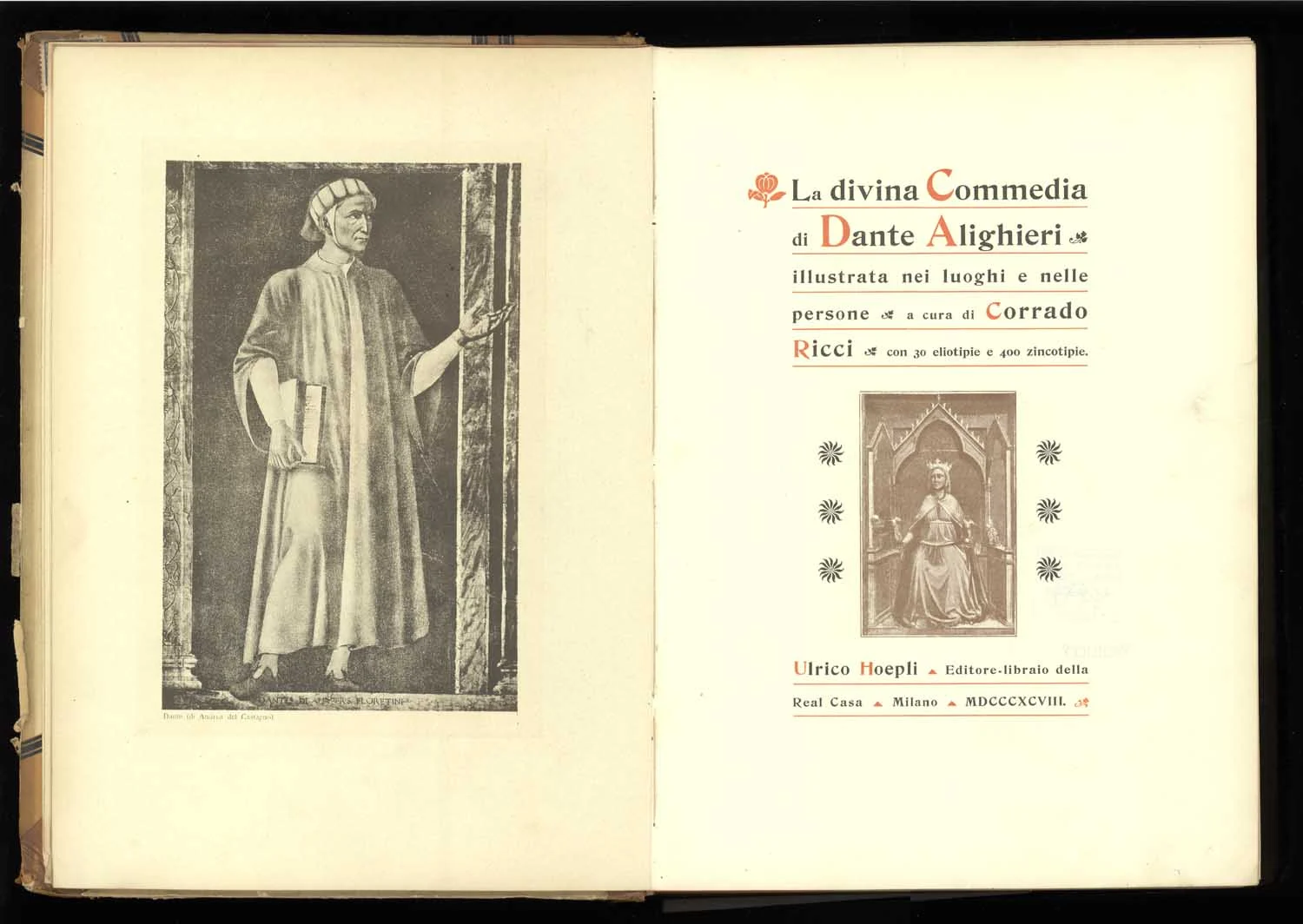 Náhledový obrázek předmětu La divina Commedia di Dante Alighieri illustrata nei luoghi e nelle persone