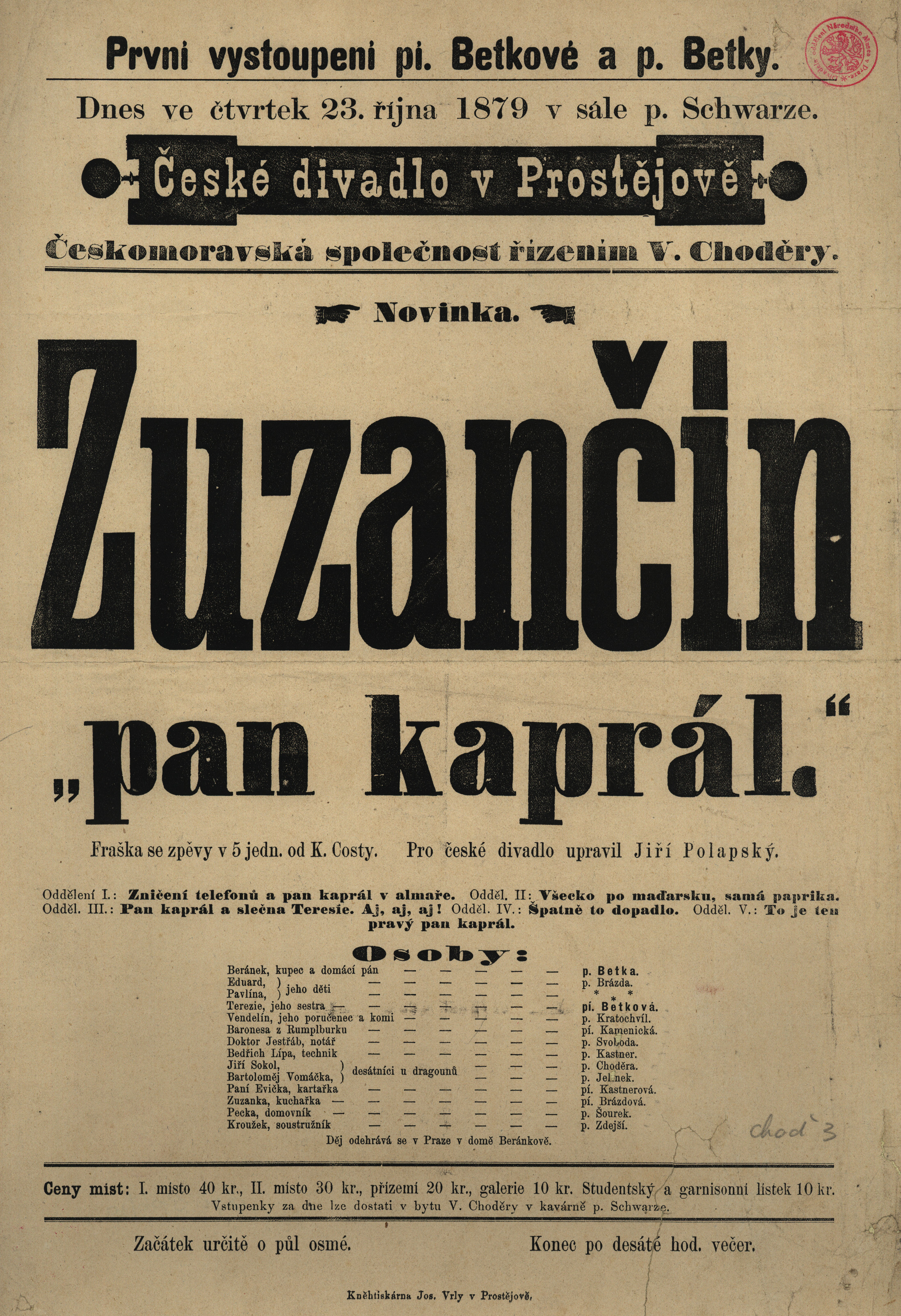 Náhledový obrázek Zuzančin "pan kaprál" - 1