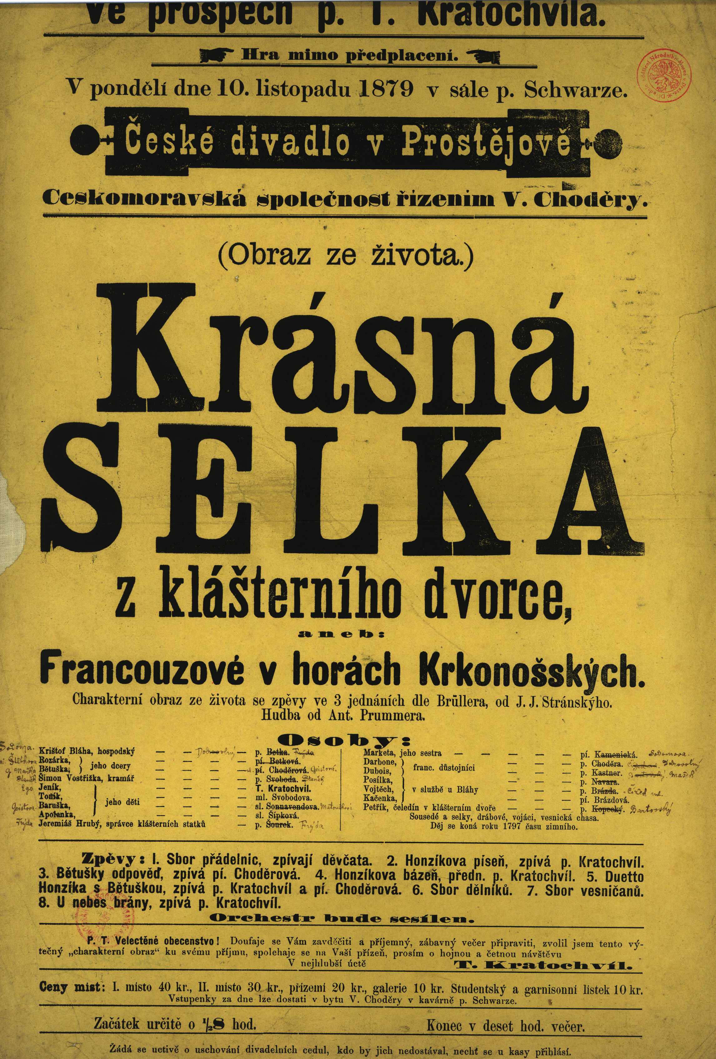 Náhledový obrázek Krásná selka z klášterního dvorce aneb Francouzové v horách Krkonošských - 1