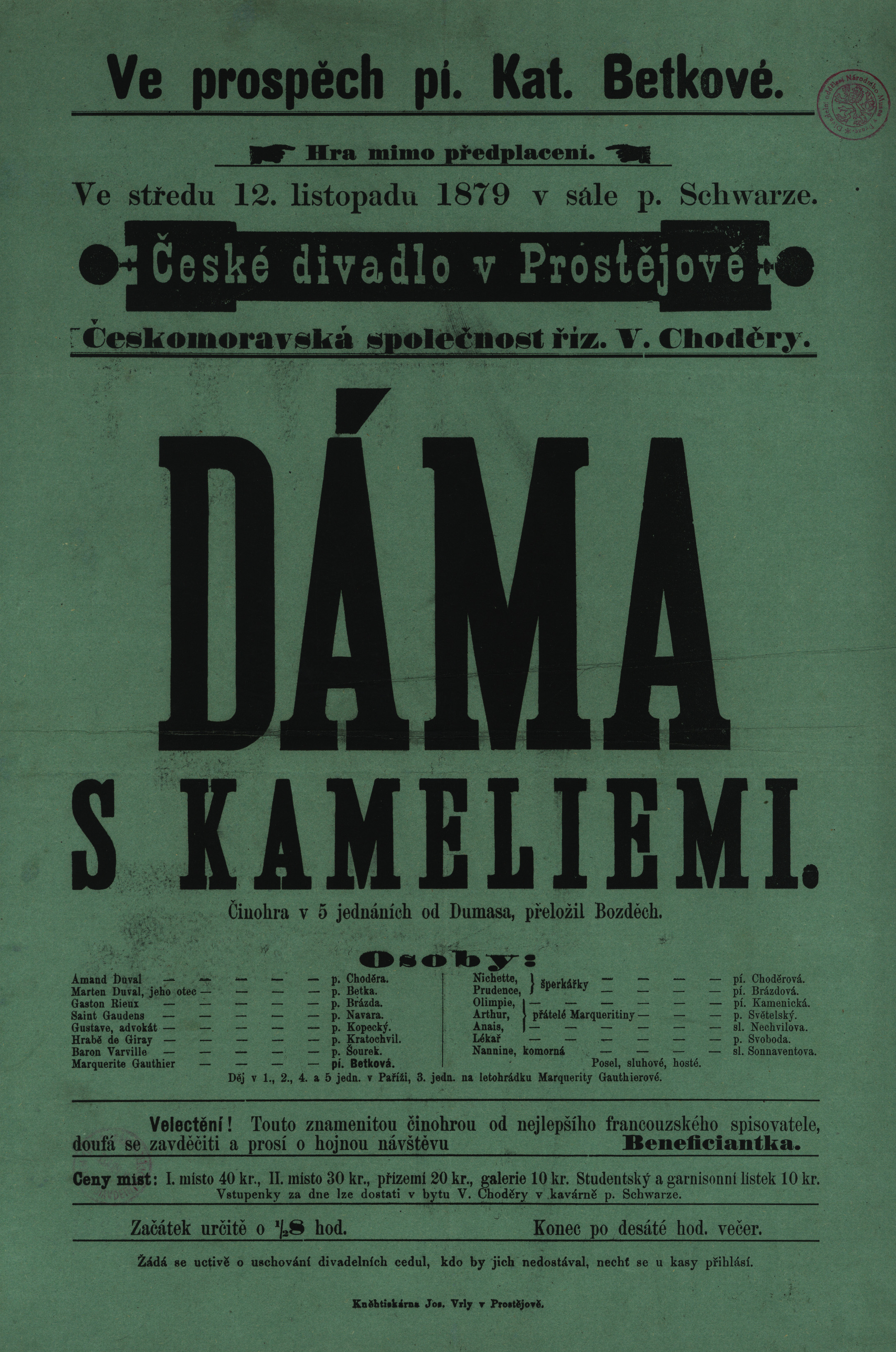 Náhledový obrázek Dáma s kameliemi - 1