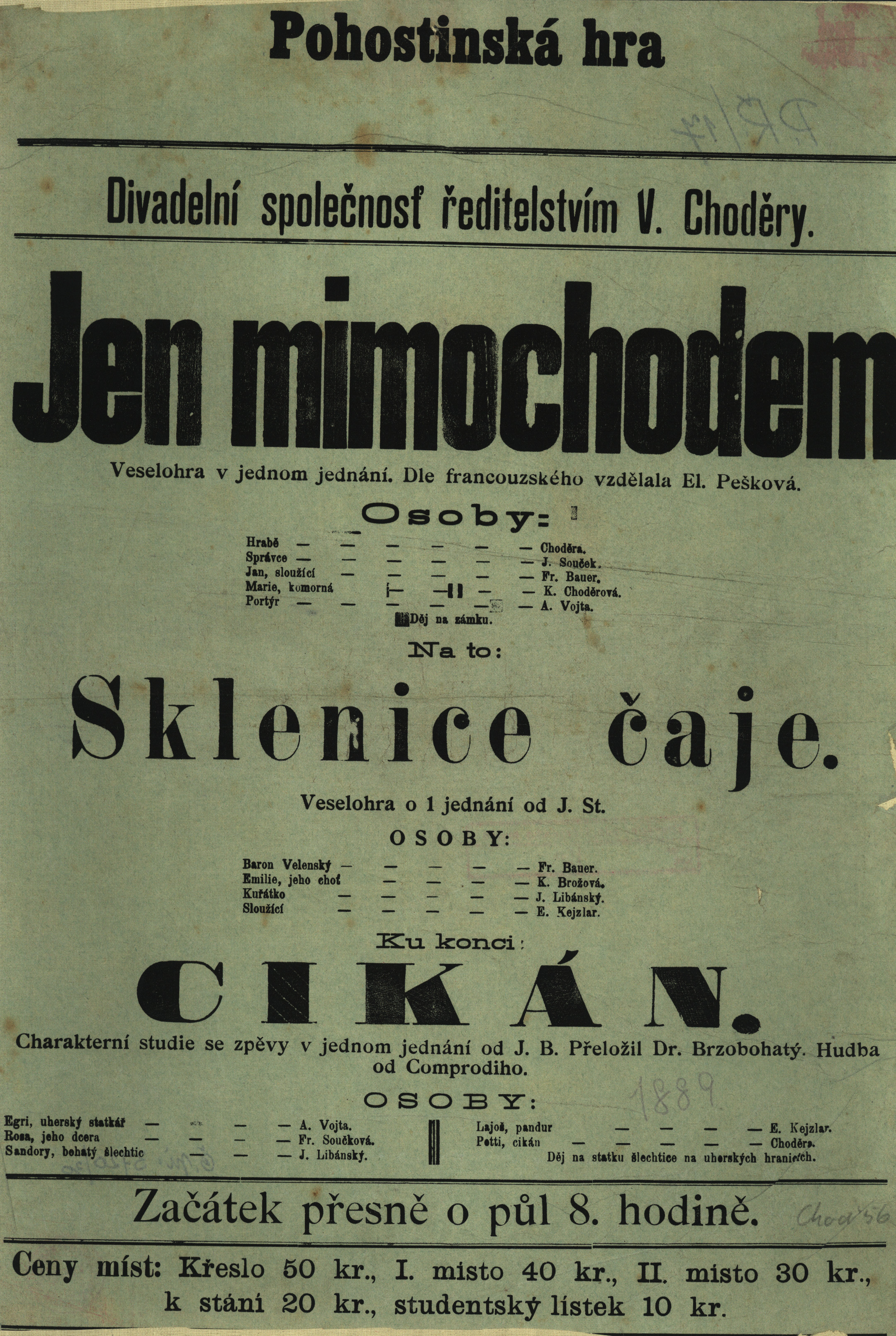 Náhledový obrázek Jen mimochodem, Sklenice čaje, Cikán - 1