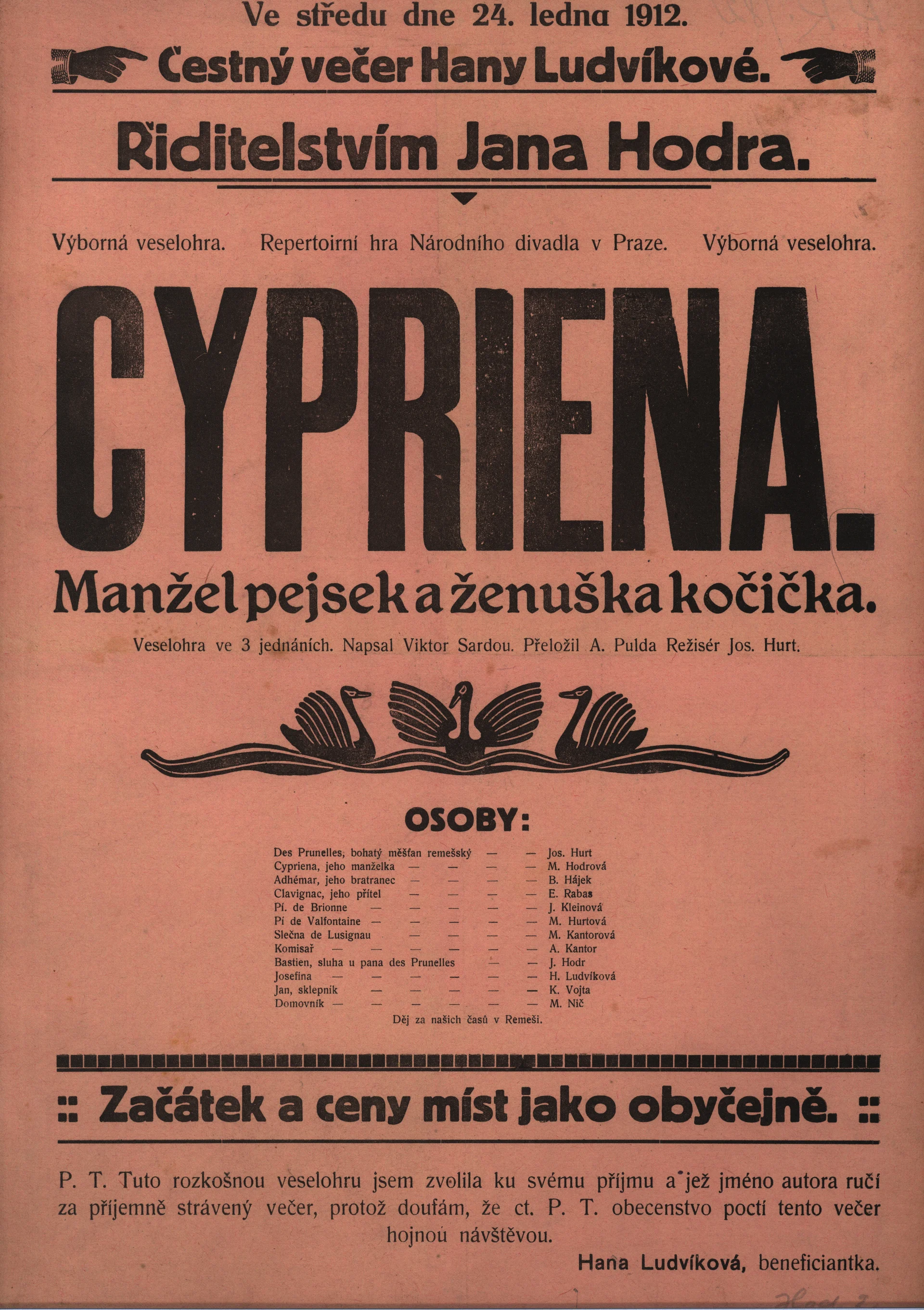 Náhledový obrázek předmětu Cyprienna, Manžel pejsek a ženuška kočička