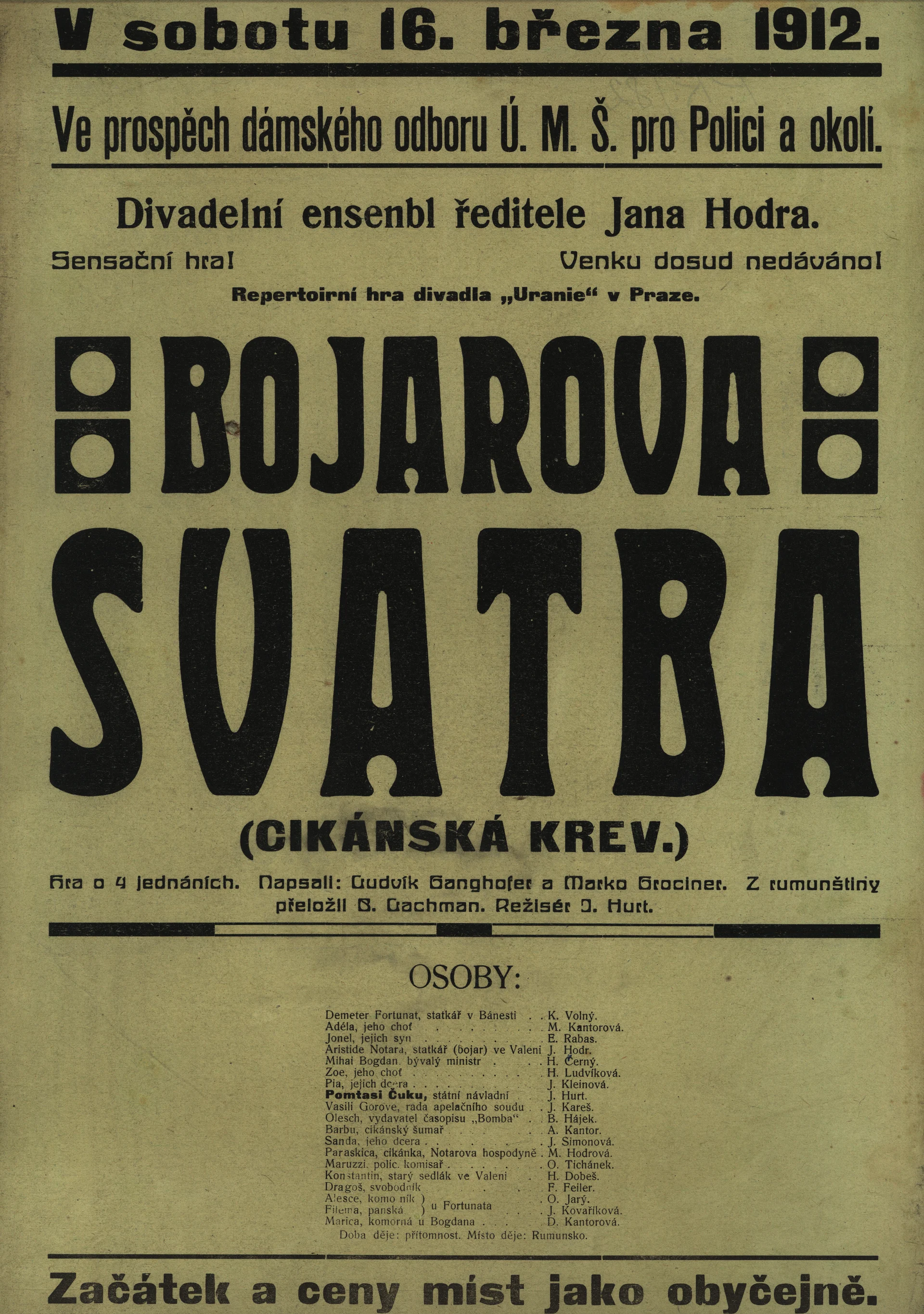 Náhledový obrázek předmětu Bojarova svatba /Cikánská krev/
