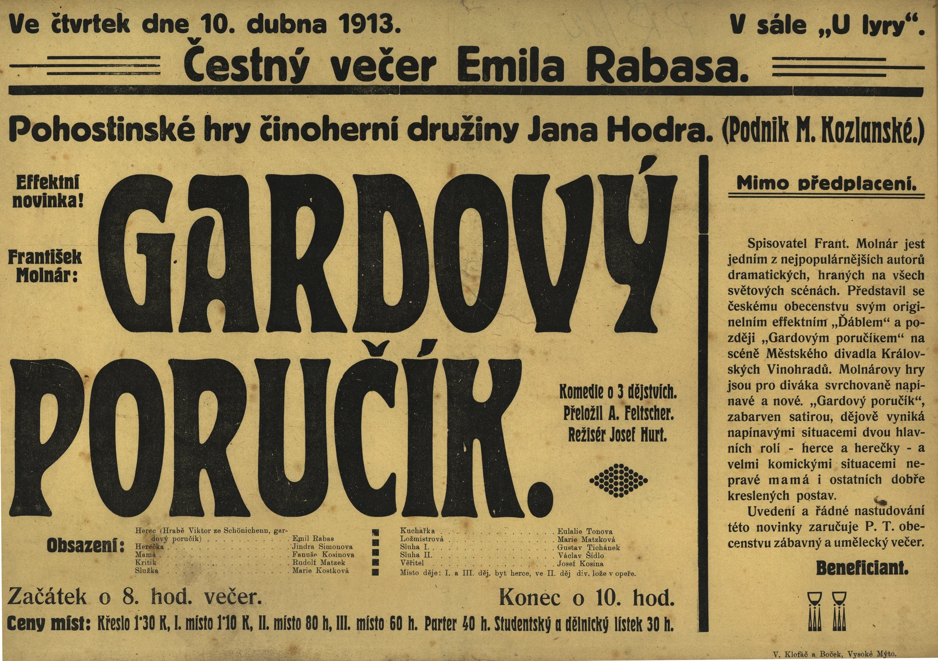 Náhledový obrázek předmětu Gardový poručník