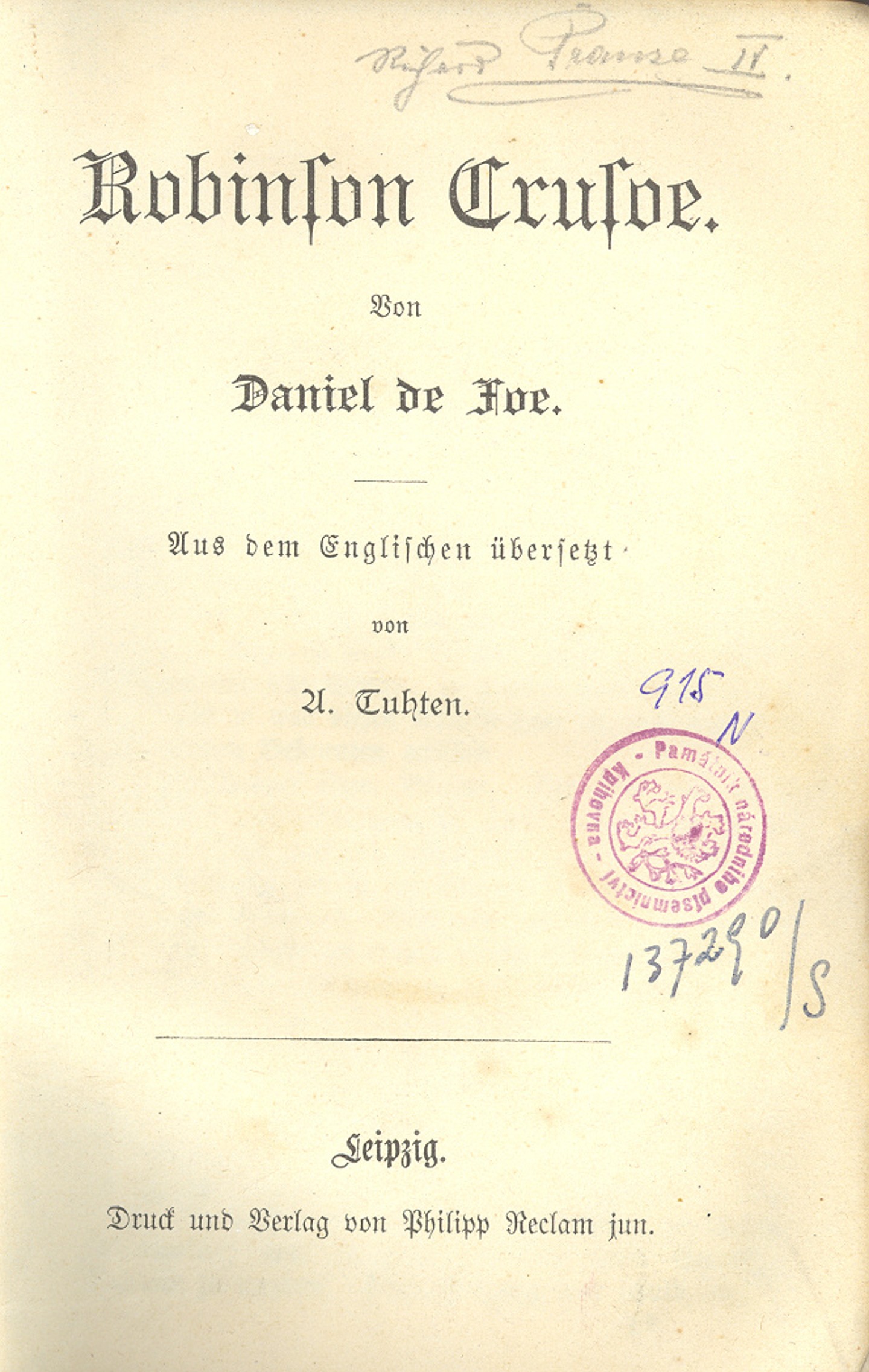 Náhledový obrázek Robinson Crusoe - 2