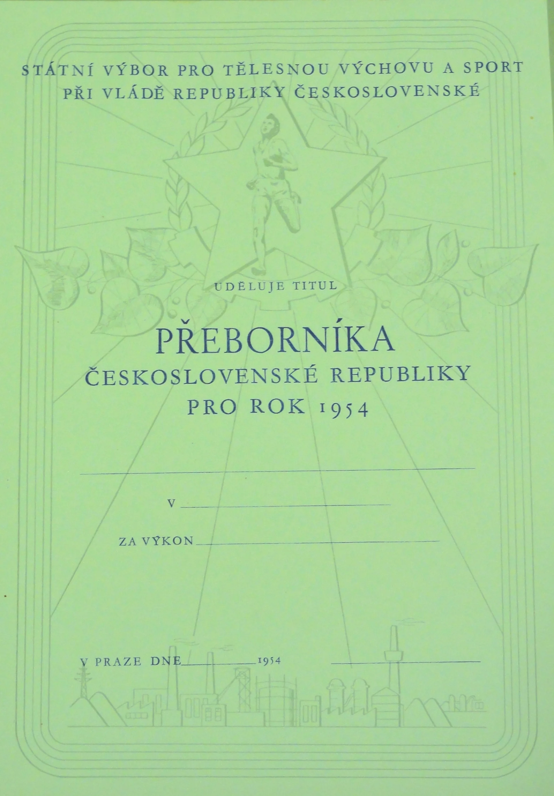 Náhledový obrázek předmětu Přeborník ČSR pro rok 1954