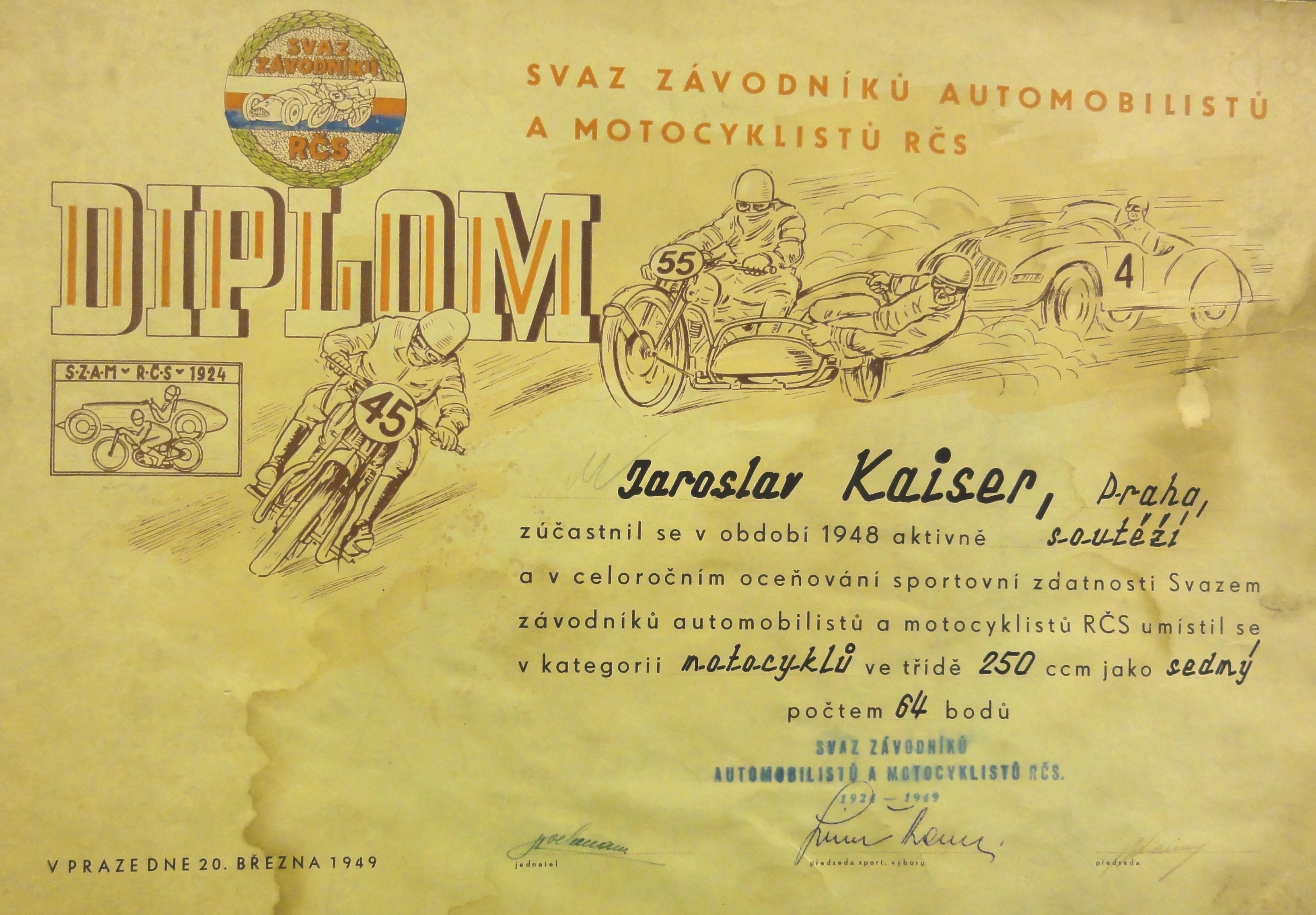 Náhledový obrázek Svaz závodníků automobilistů a motocyklistů RČS - 1