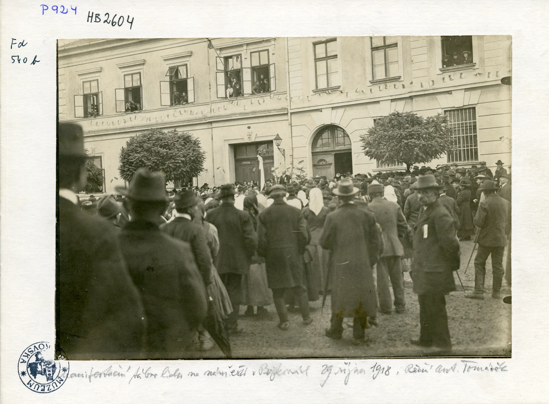 Náhledový obrázek předmětu Fotografie-Tábor lidu 29. října 1918