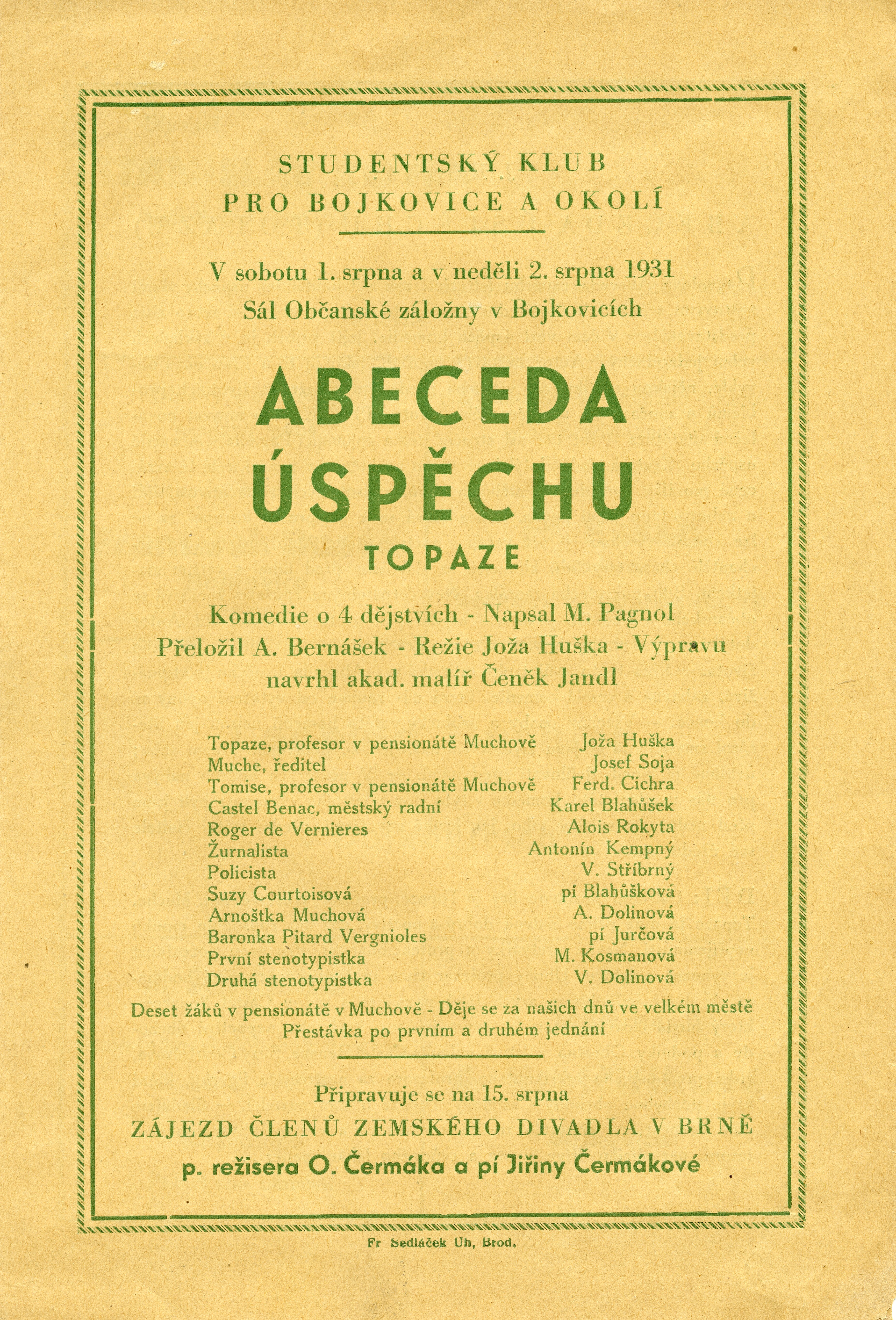 Náhledový obrázek Program div. představení - Abeceda úspěchu Topaze - 1