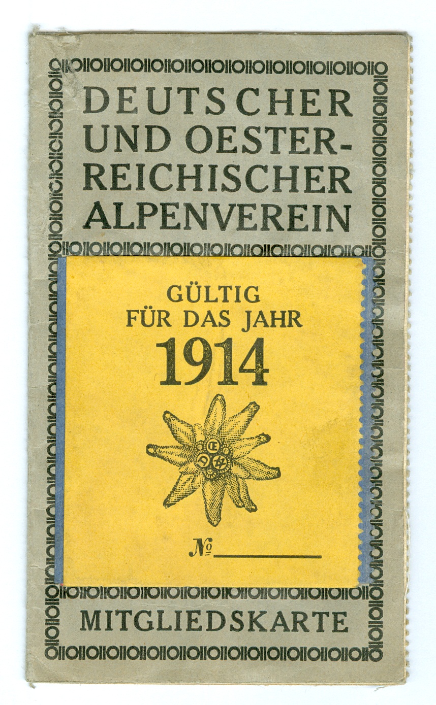 Náhledový obrázek Legitimace člena Deutscher und Oesterreichischer Alpenverein - 1