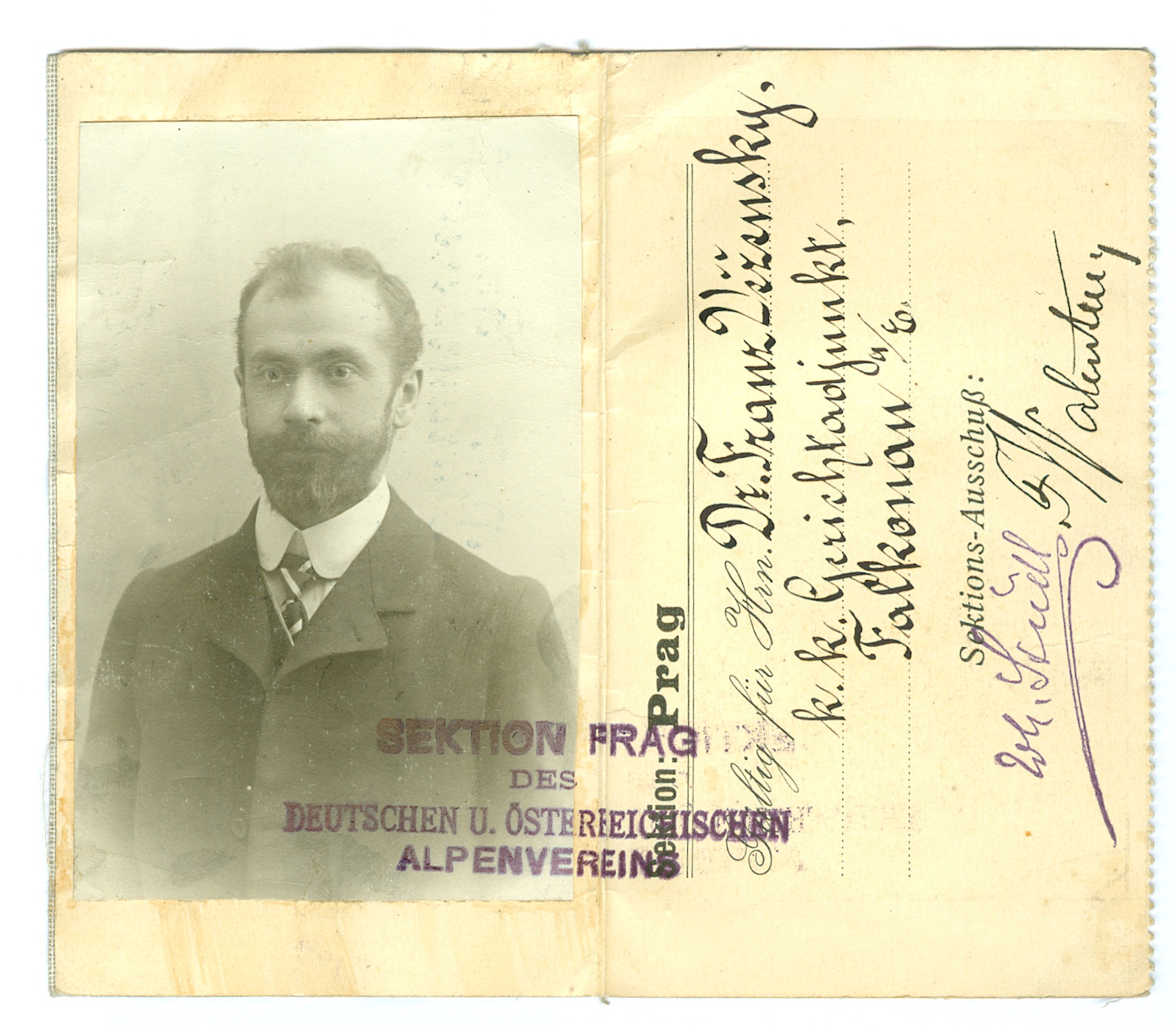 Náhledový obrázek Legitimace člena Deutscher und Oesterreichischer Alpenverein - 2