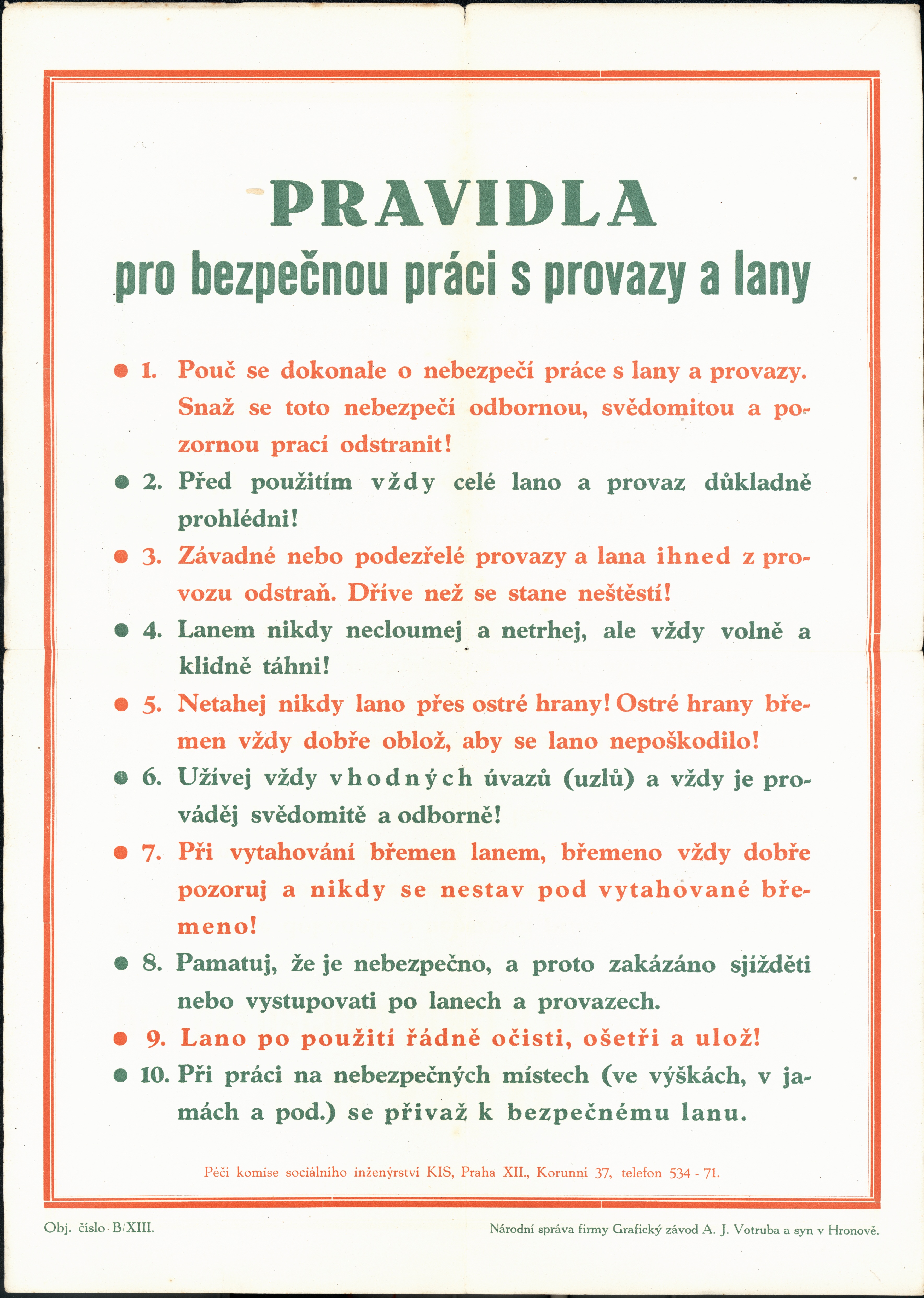 Náhledový obrázek Pravidla pro bezpečnou práci s lany a provazy - 1