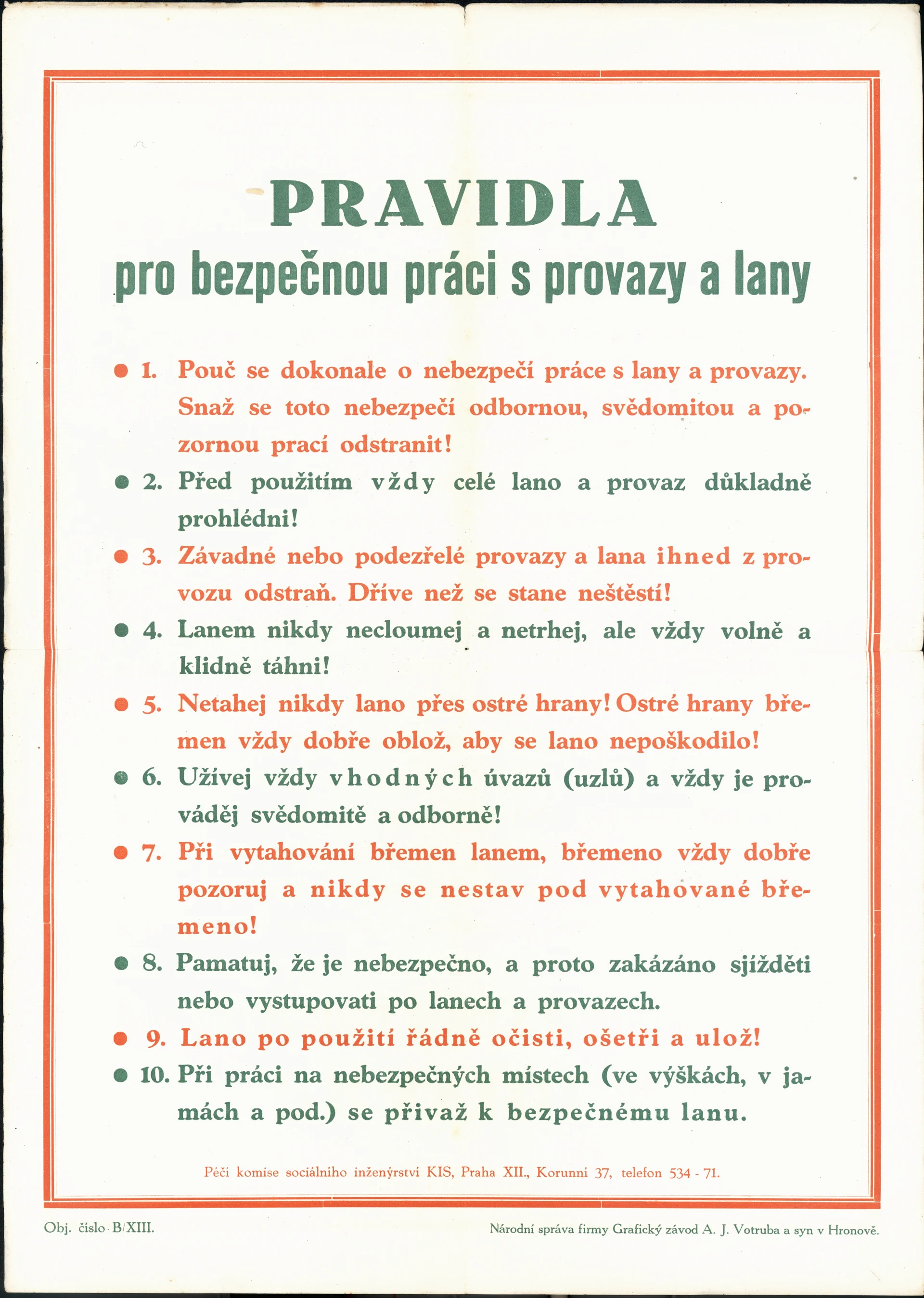 Náhledový obrázek předmětu Pravidla pro bezpečnou práci s lany a provazy
