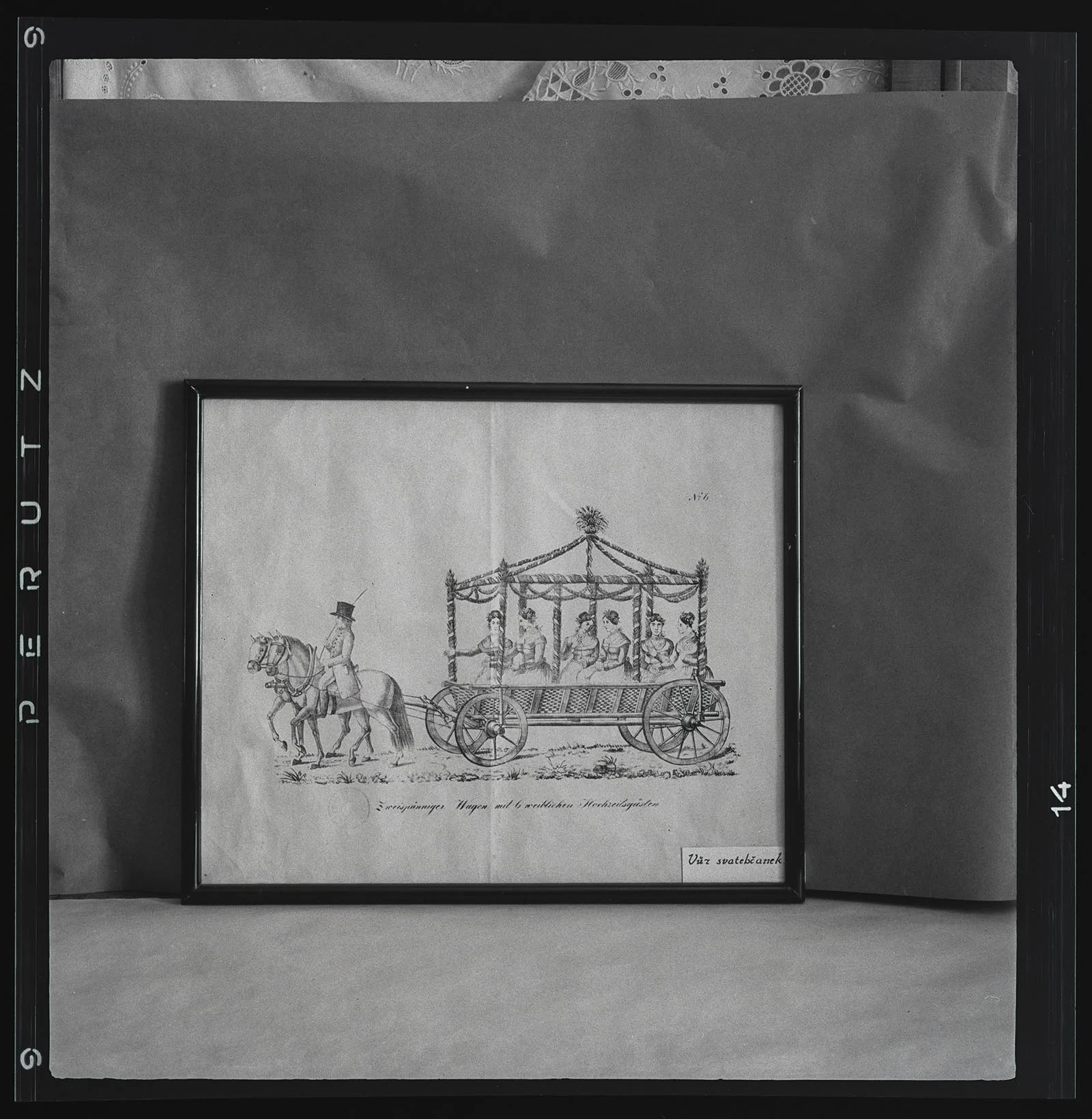 Obrázek Svatební průvod při korunovačních slavnostech 1836 z Prachenska. Museum v Písku