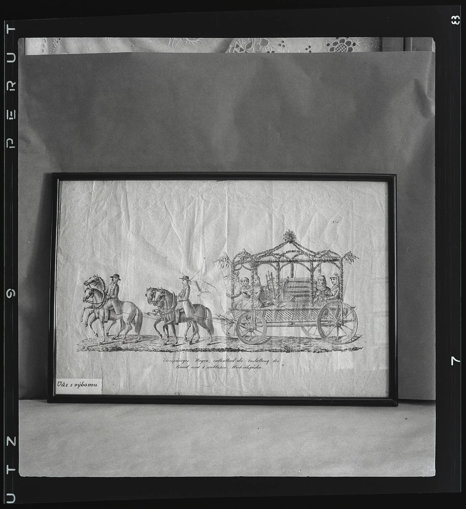 Obrázek Svatební průvod při korunovačních slavnostech 1836 z Prachenska. Museum v Písku