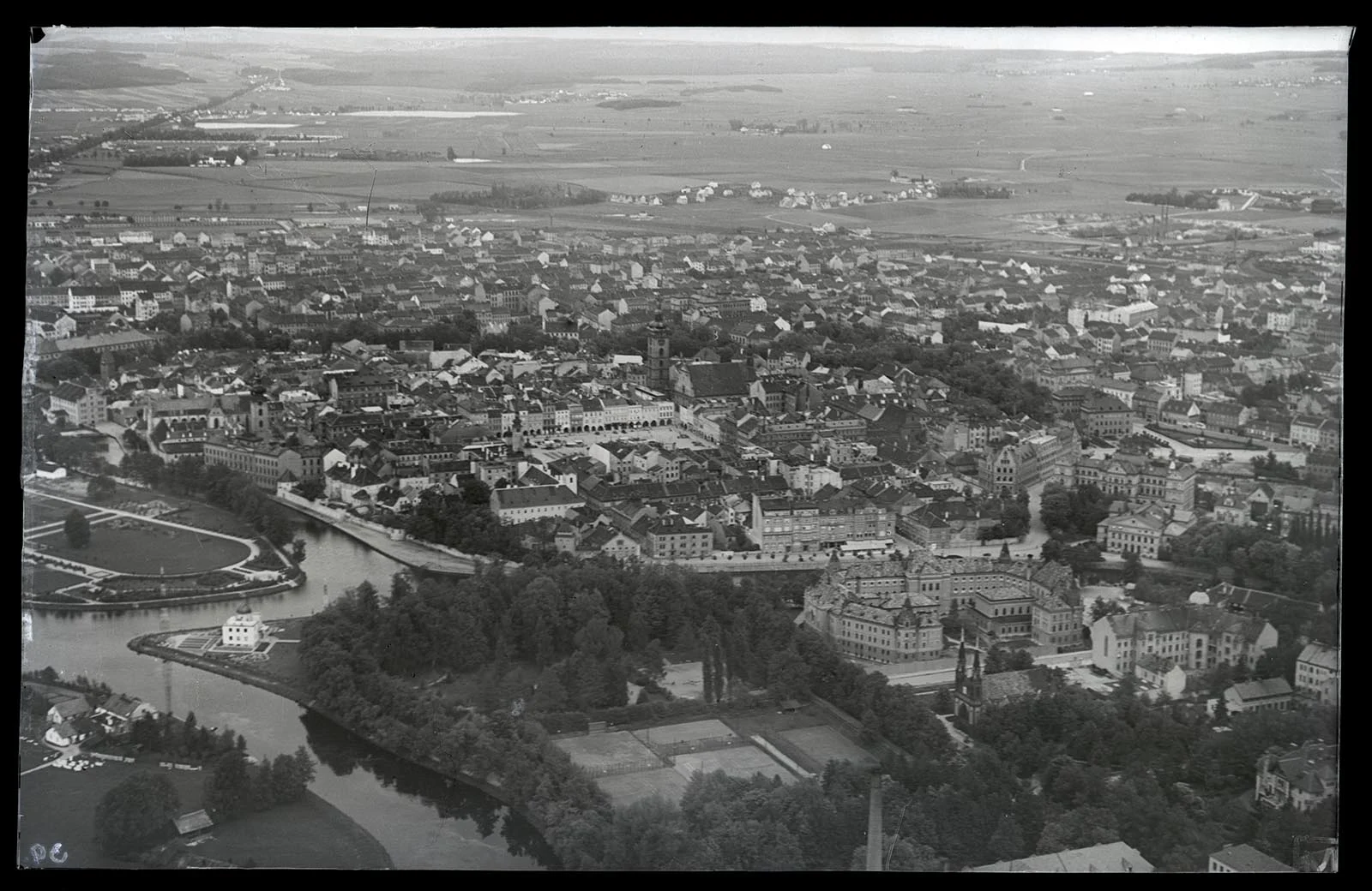Obrázek Letecký pohled na České Budějovice