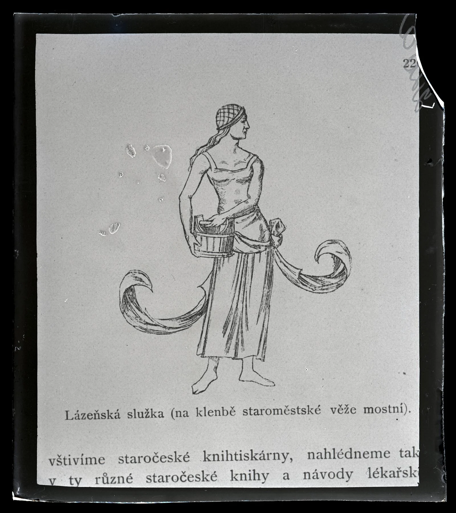 Obrázek Lázeňská služka (na klenbě staroměstské mostní věže)
