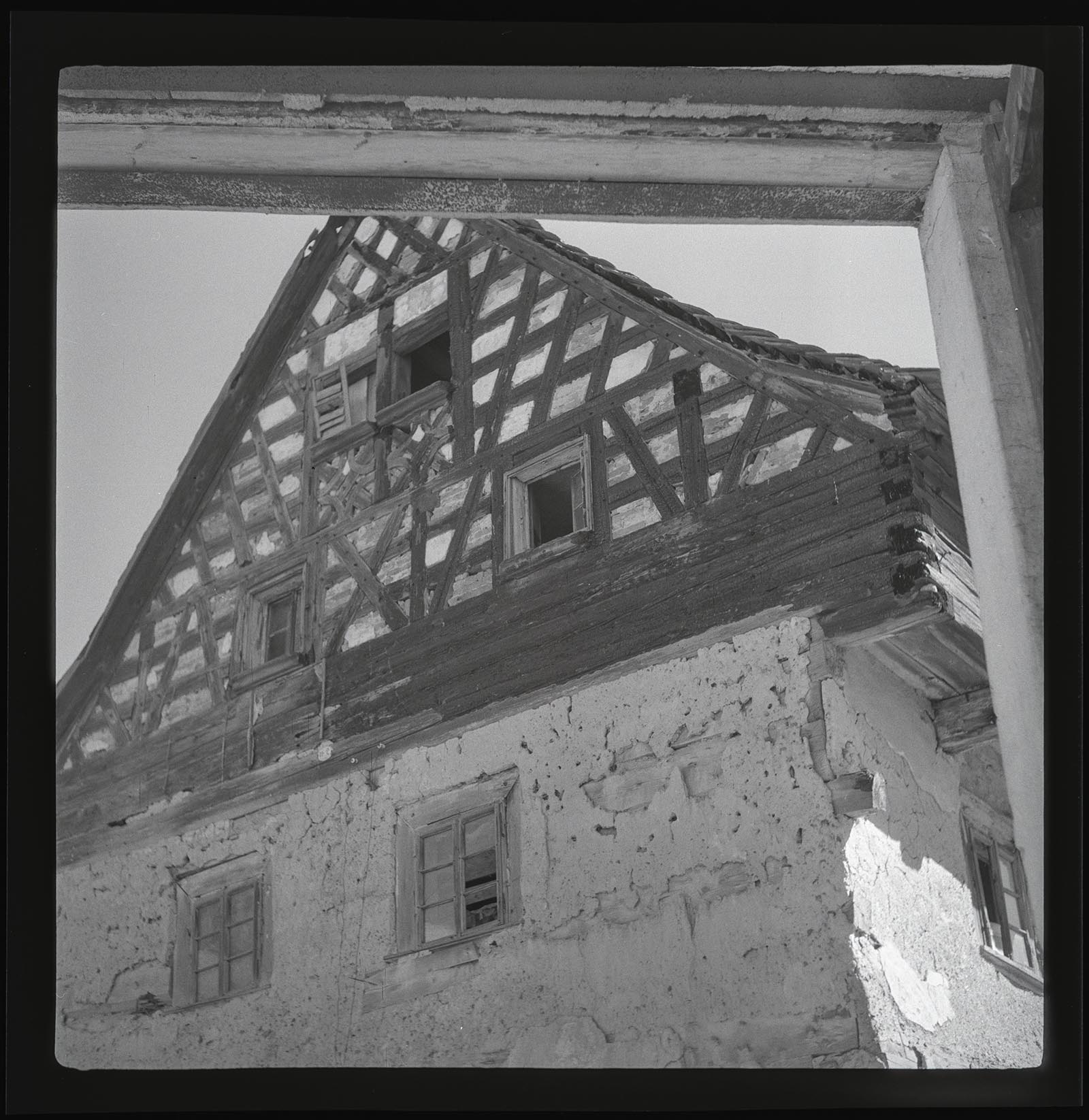 Náhledový obrázek Dolní Lažany - detail hrázděného domu - 1
