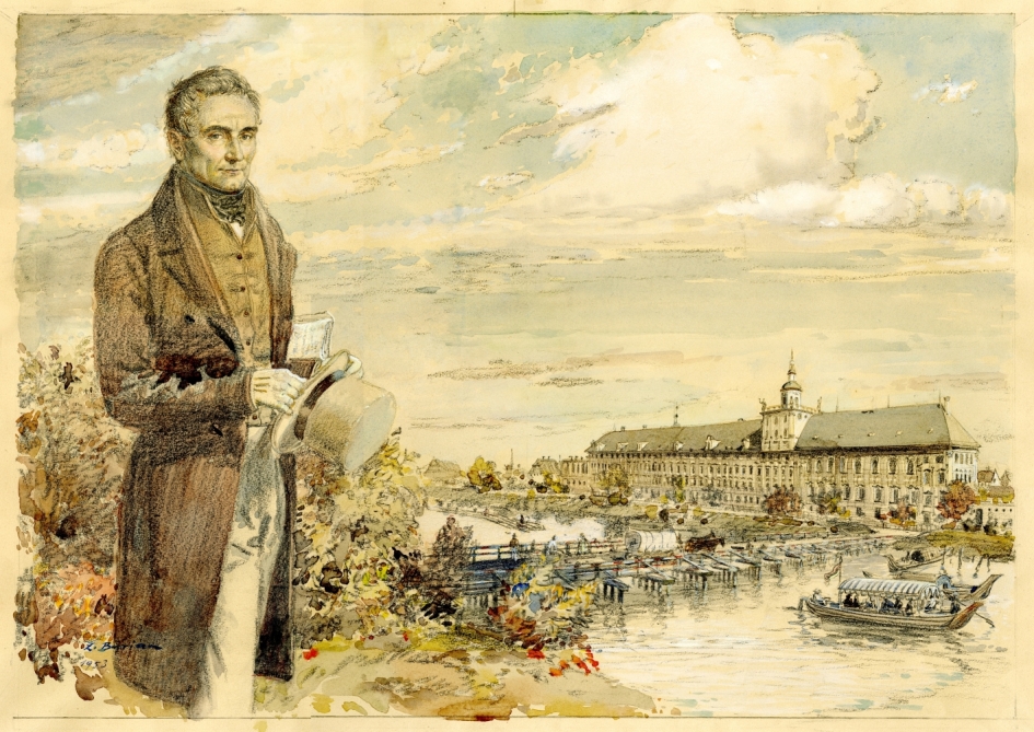 Náhledový obrázek Ilustrace pro frontispis - Purkyně ve Vratislavi - 1