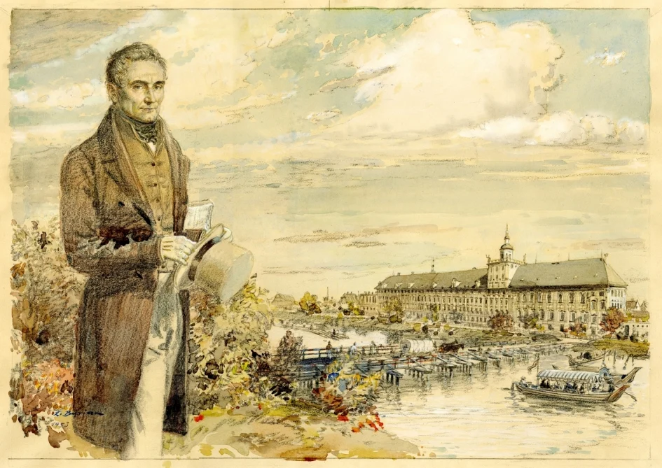 Náhledový obrázek předmětu Ilustrace pro frontispis - Purkyně ve Vratislavi