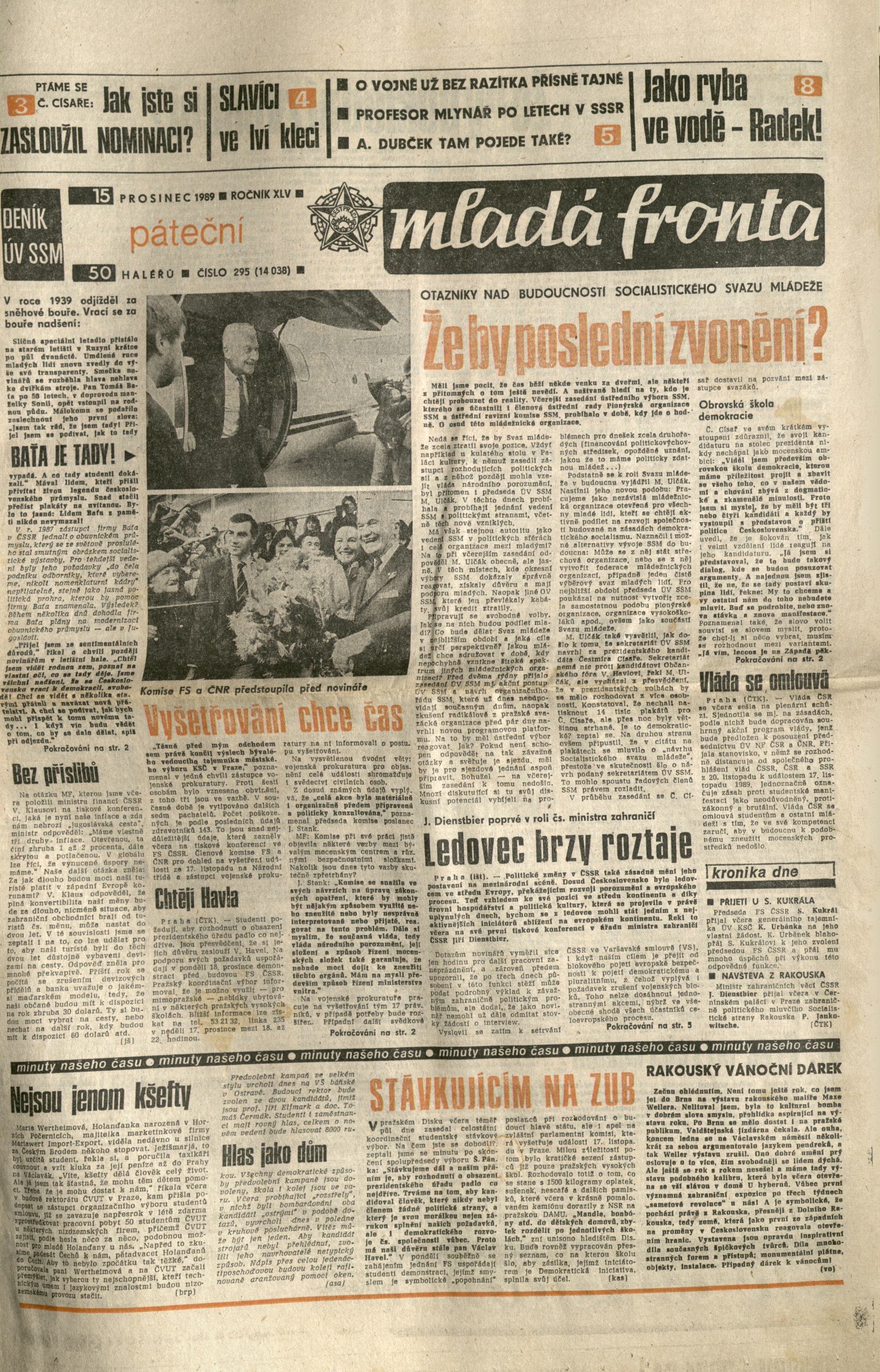 Náhledový obrázek Titulní stránky dobového tisku - 12