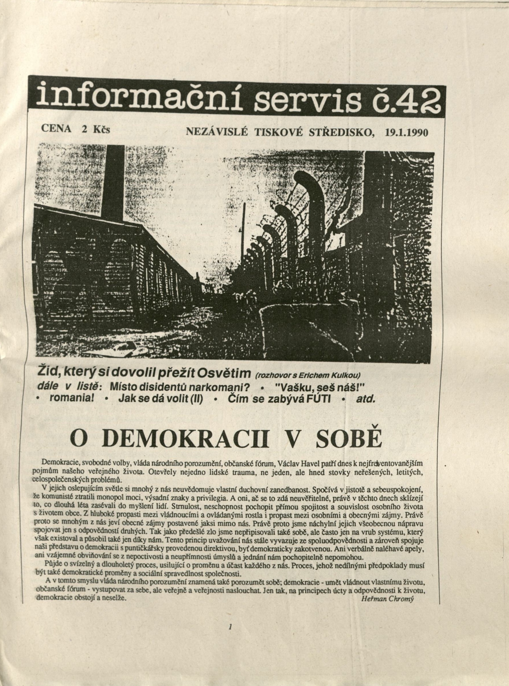 Náhledový obrázek Informační servis č. 42 - 1
