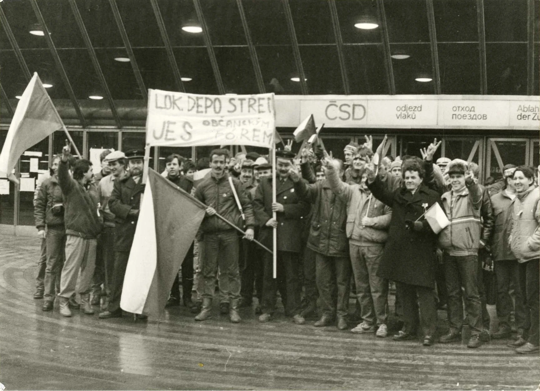 Obrázek Fotografie z demonstrace 1989