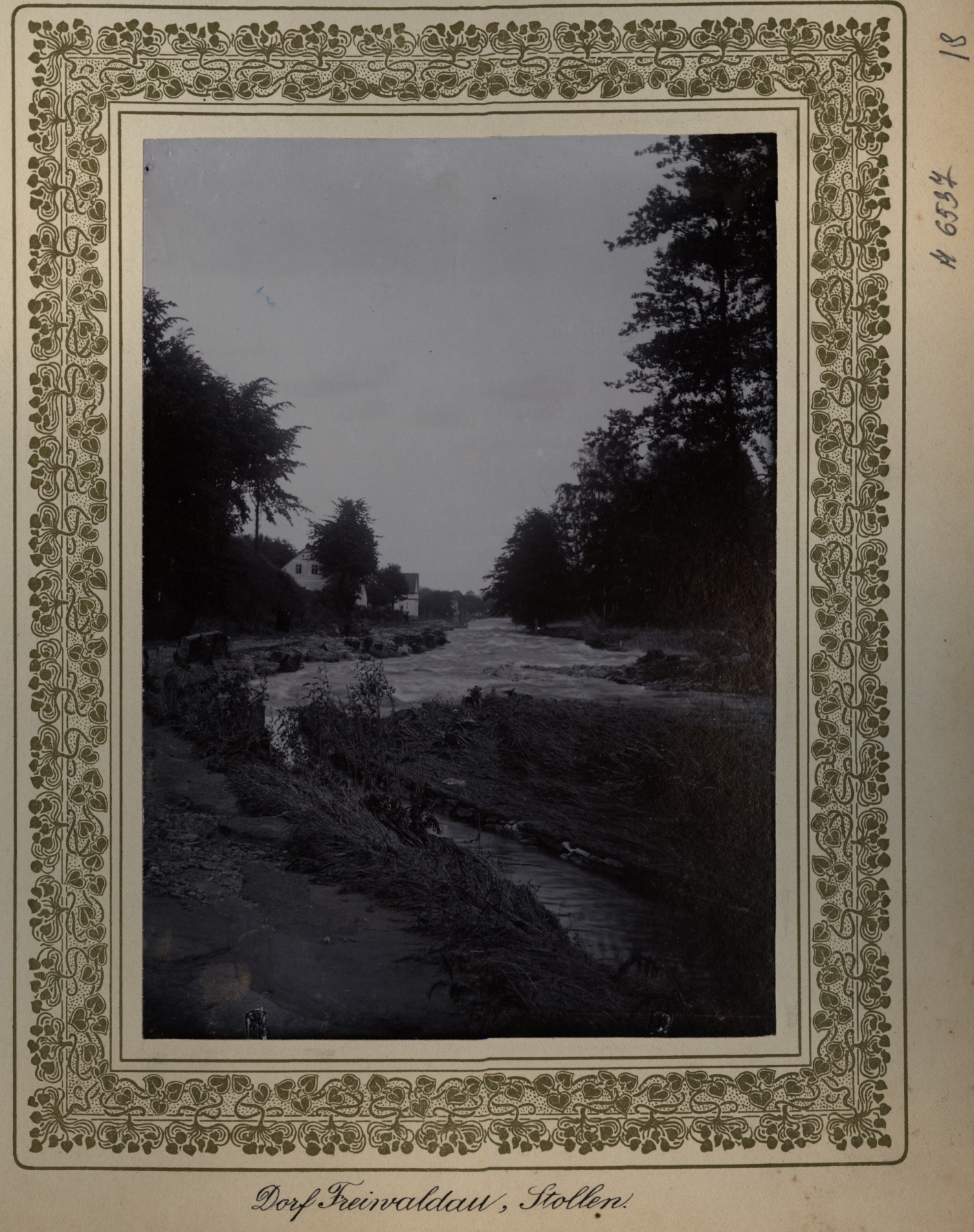 Náhledový obrázek Povodeň r. 1903: Jeseník-Ves (čb. fotografie) - 2