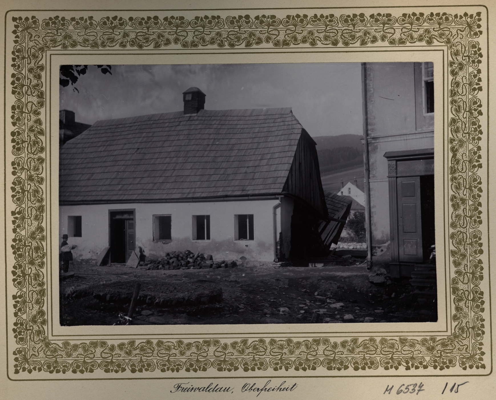 Náhledový obrázek Povodeň r. 1903: Městská část Svoboda v Jeseníku (čb. fotografie) - 2