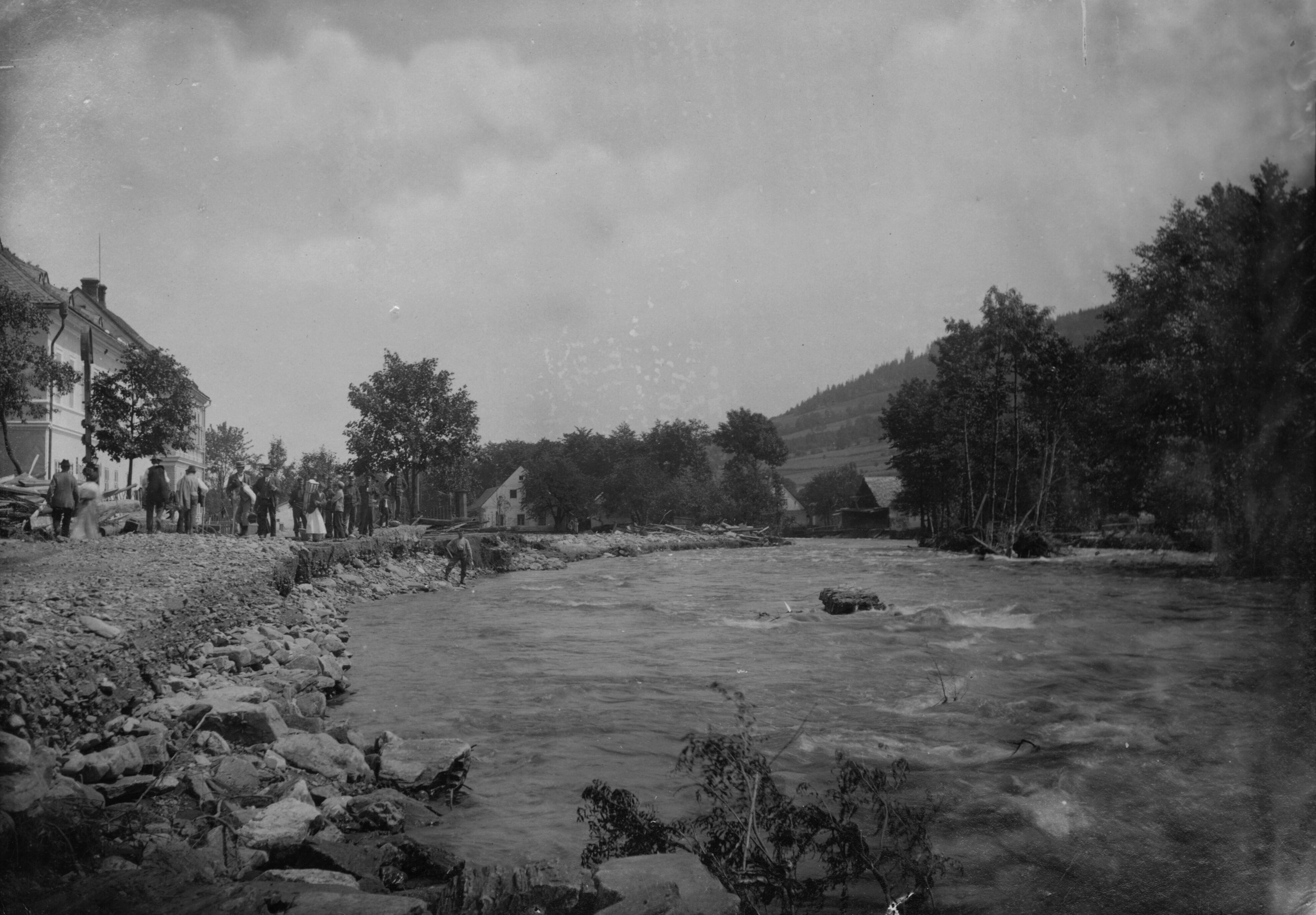 Náhledový obrázek Povodeň r. 1903: Česká Ves (čb. fotografie) - 1