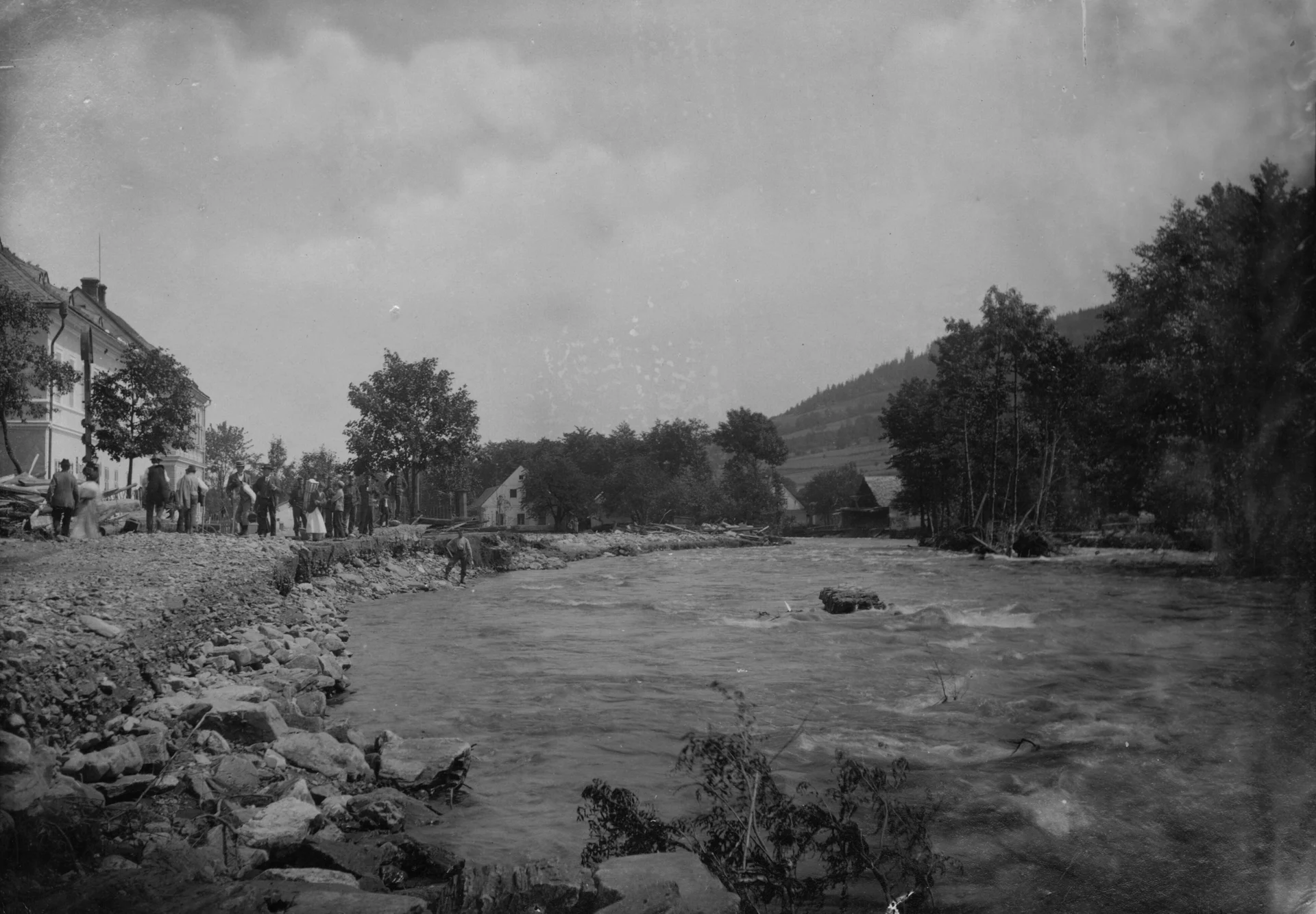 Náhledový obrázek předmětu Povodeň r. 1903: Česká Ves (čb. fotografie)