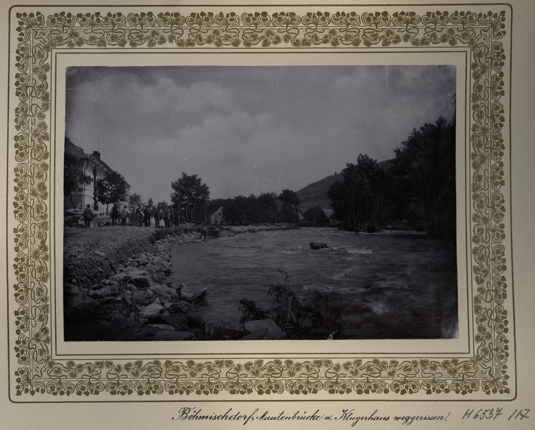 Náhledový obrázek Povodeň r. 1903: Česká Ves (čb. fotografie) - 2