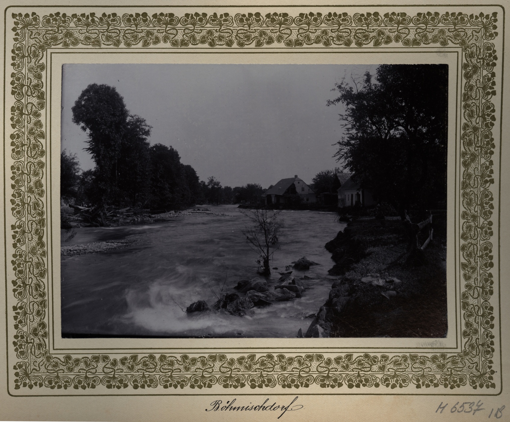 Náhledový obrázek Povodeň r. 1903: Česká Ves (čb. fotografie) - 2