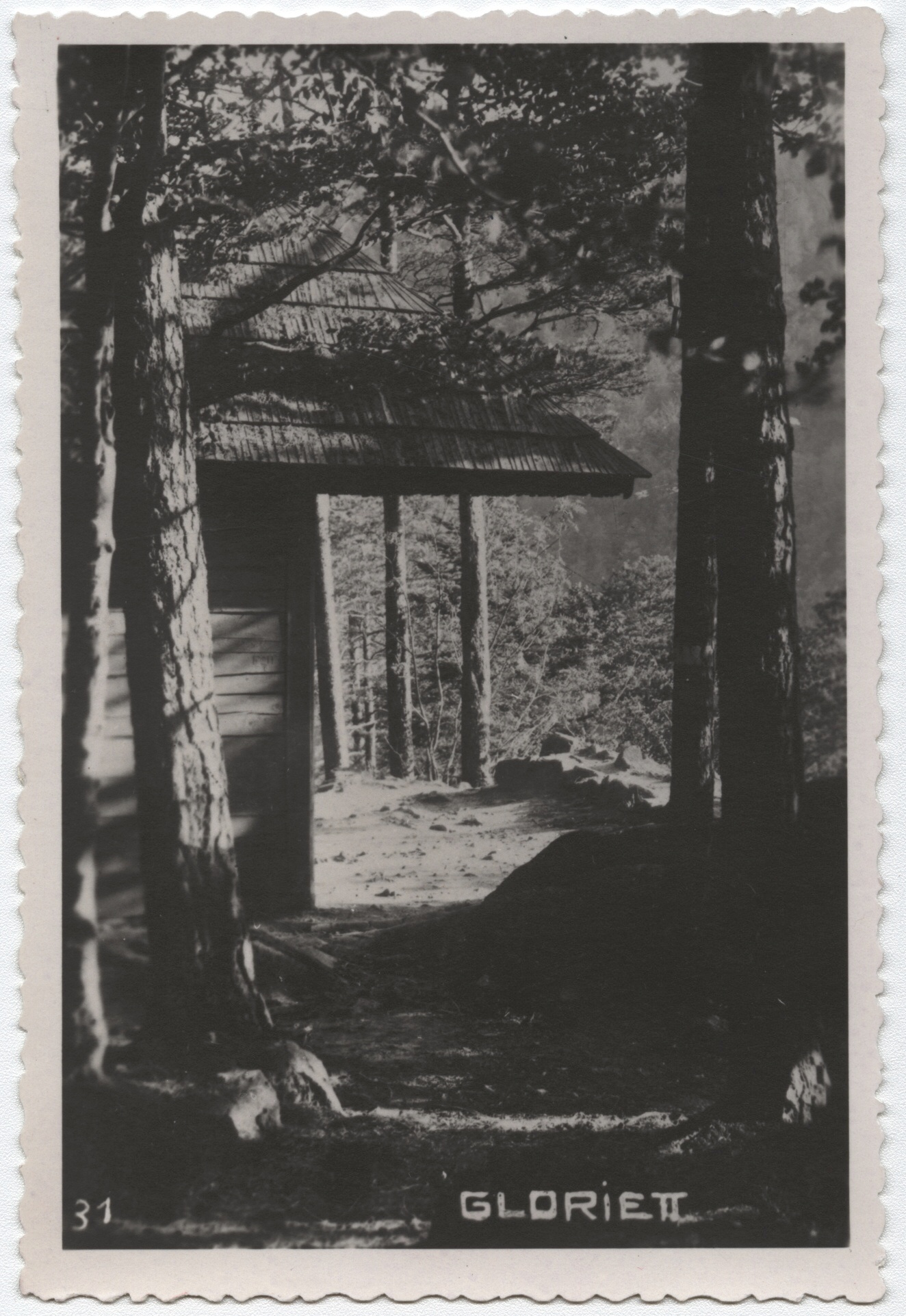Náhledový obrázek Tzv. Glorieta nad Račím údolím na historické fotografii - 1