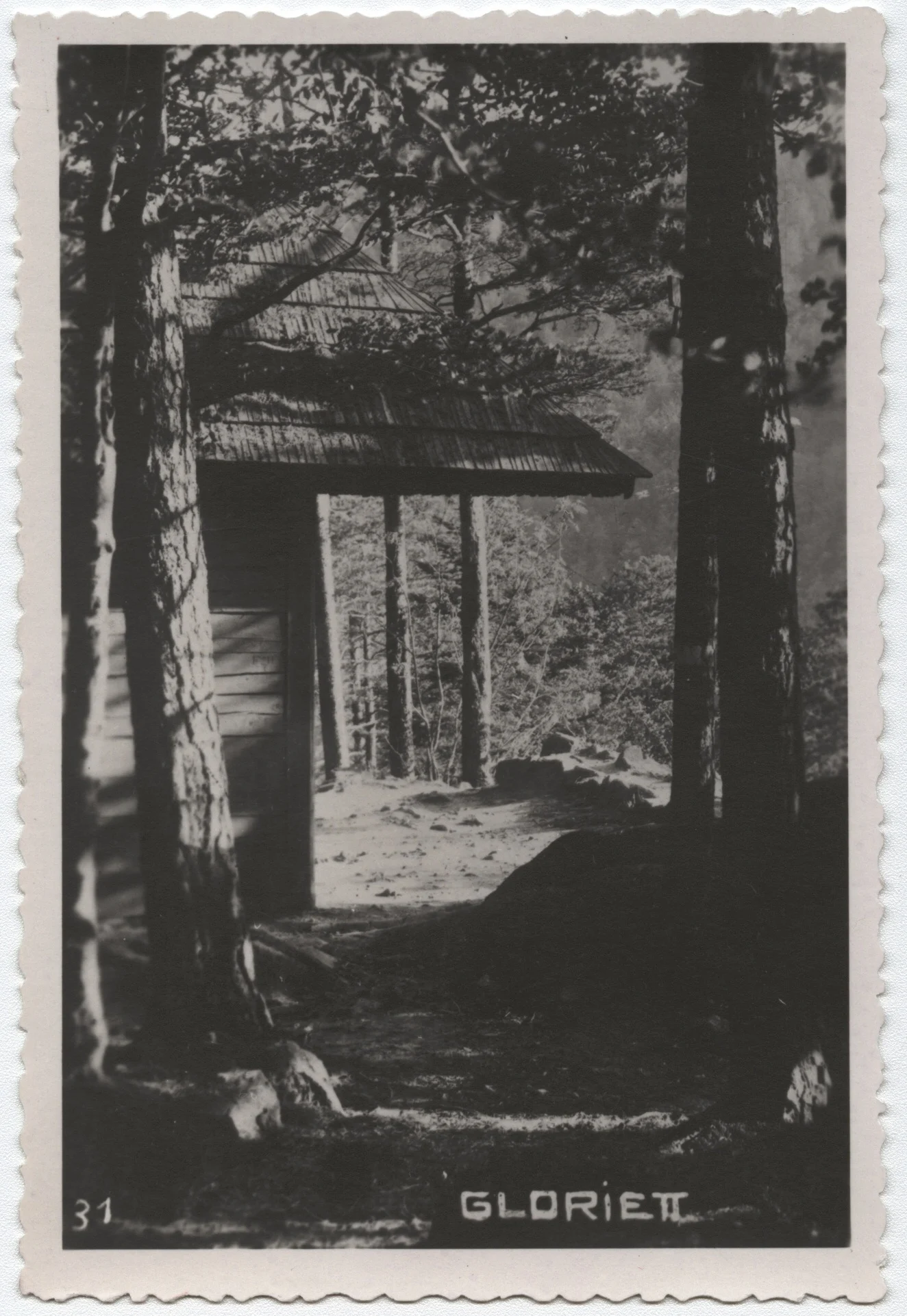 Náhledový obrázek předmětu Tzv. Glorieta nad Račím údolím na historické fotografii