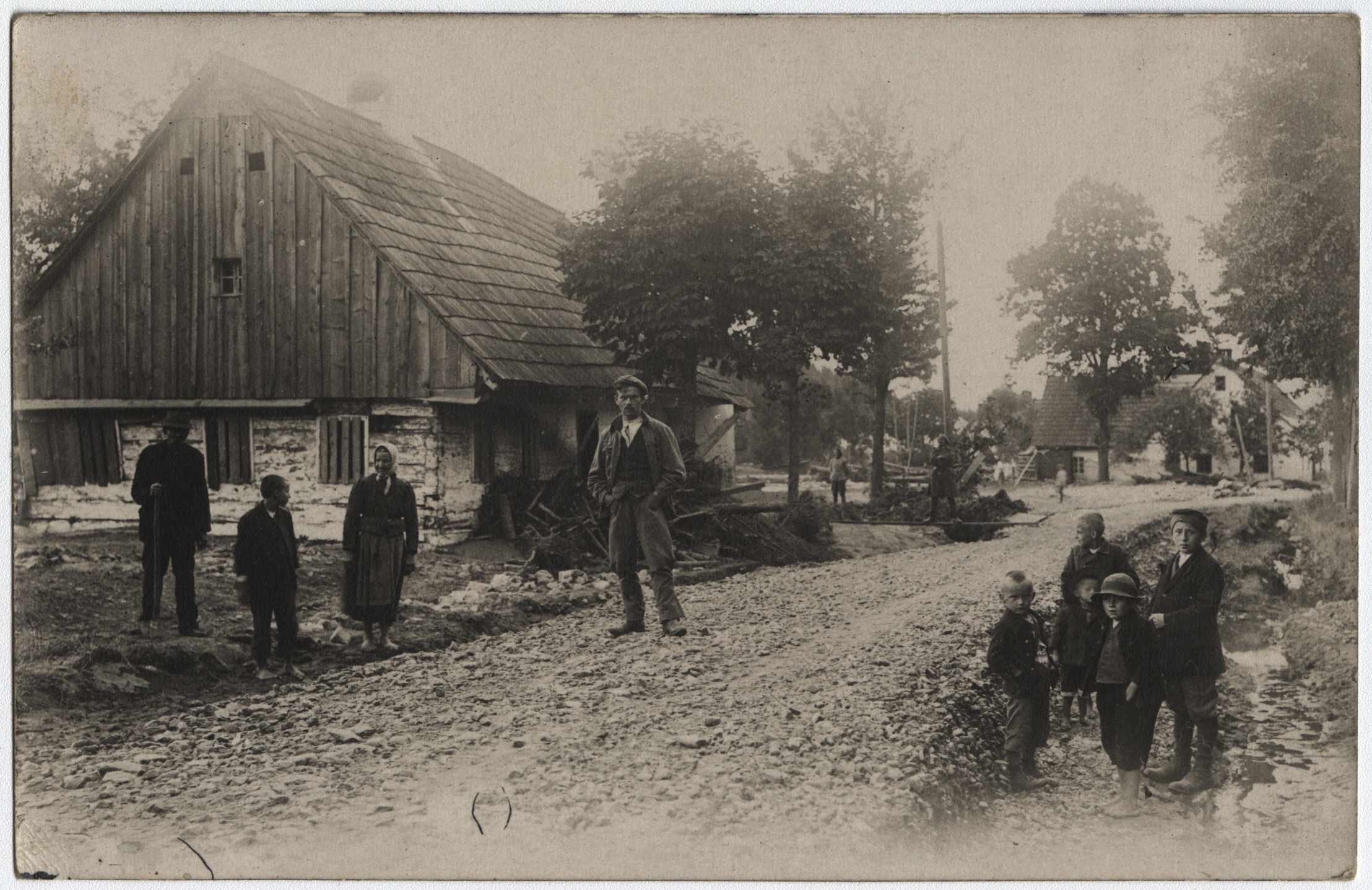 Náhledový obrázek Povodeň r. 1921: Domašov (čb. fotografie) - 1