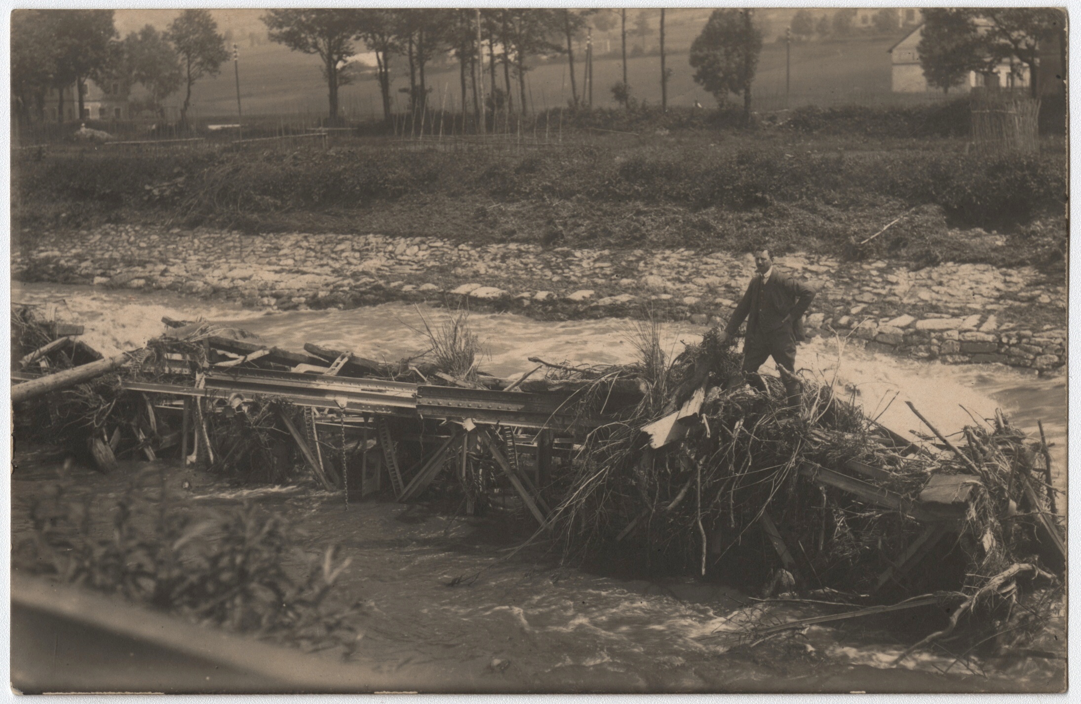 Náhledový obrázek Povodeň r. 1921: Jeseník (čb. fotografie) - 1