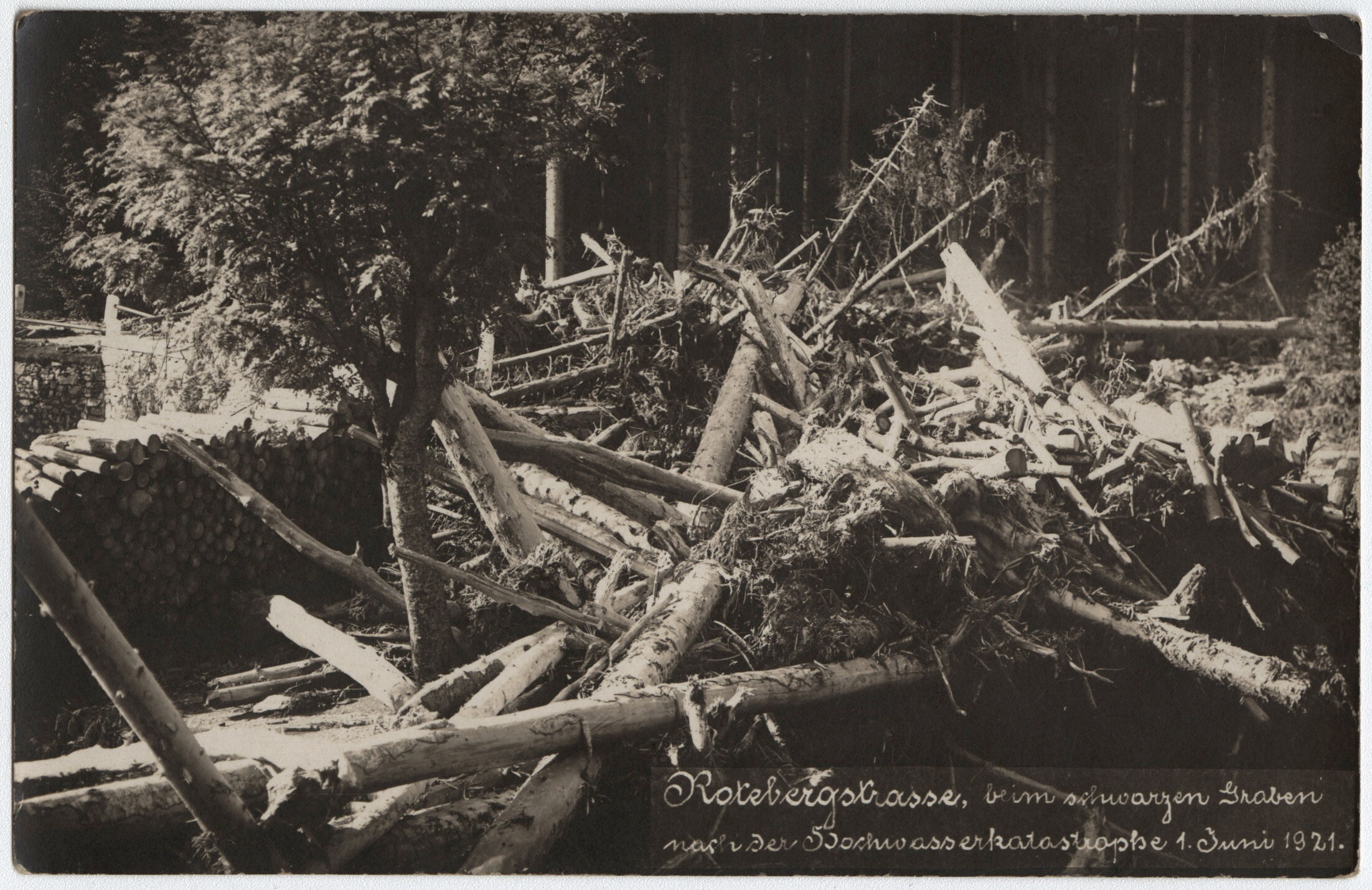 Náhledový obrázek Povodeň r. 1921: Domašov (čb. fotografie) - 1