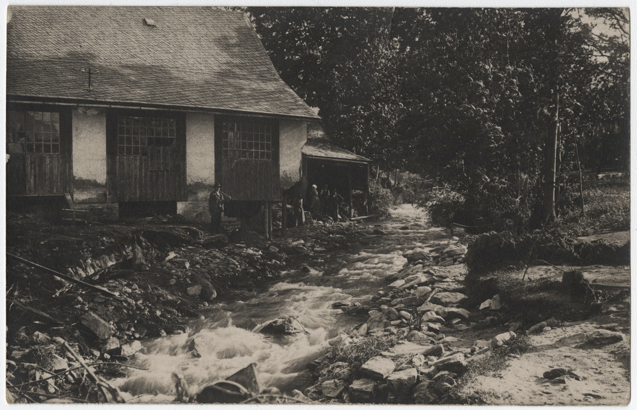 Náhledový obrázek Povodeň r. 1921: Domašov (čb. fotografie) - 1